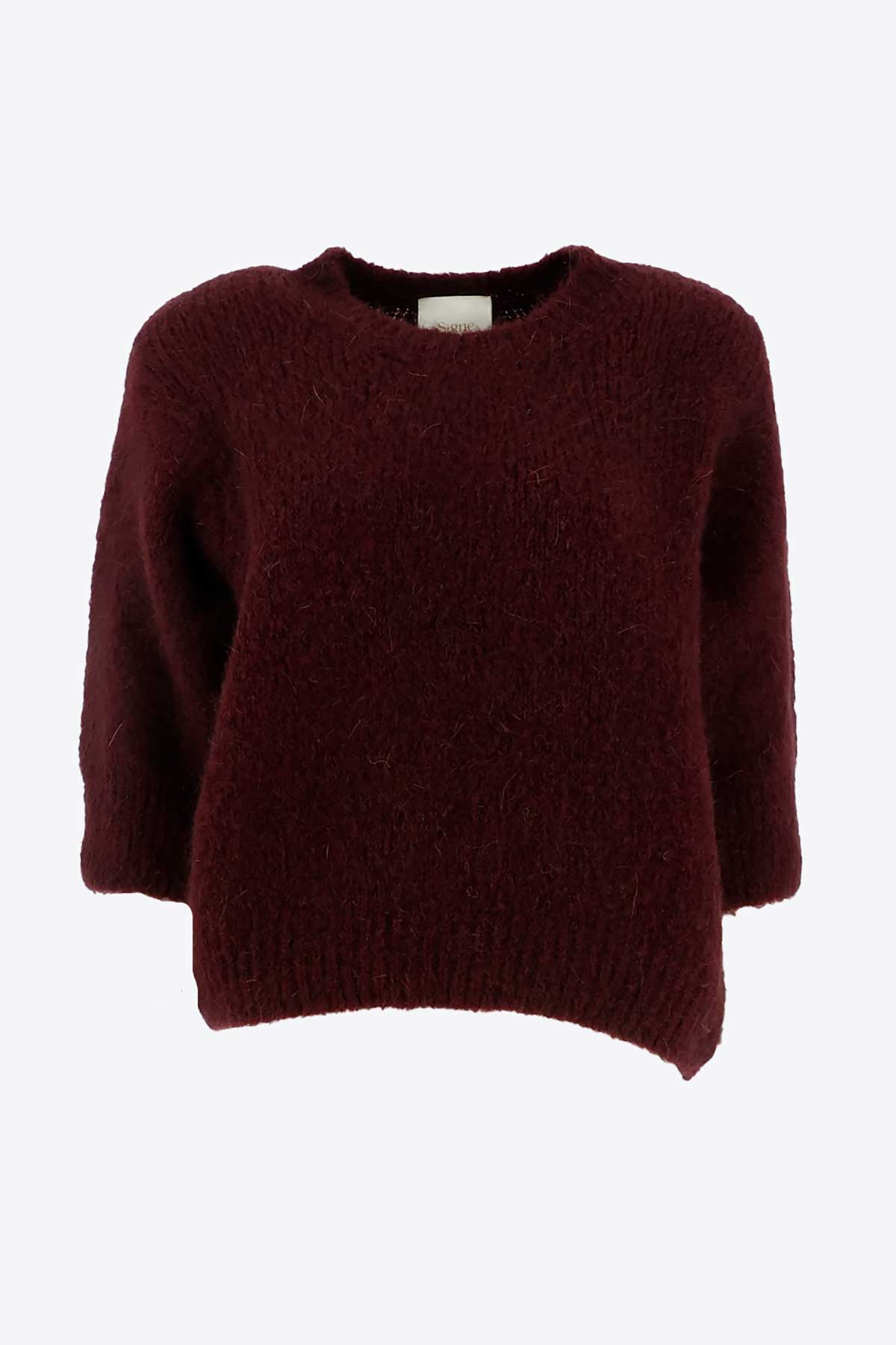 Pull Aubergine Signe Nature ( 842248/09 )
