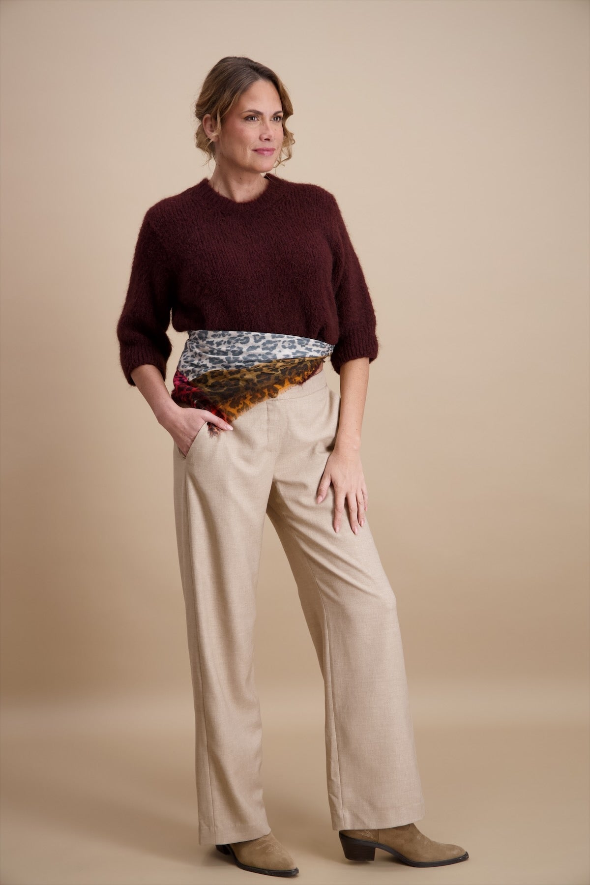Pull Aubergine Signe Nature ( 842248/09 )
