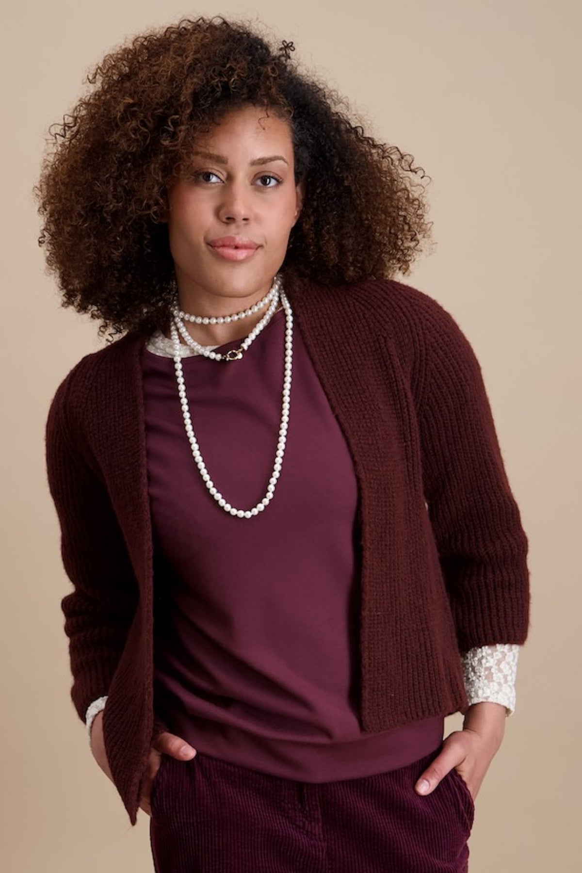 Giletpull Bordeaux Signe Nature ( 843141/09 )