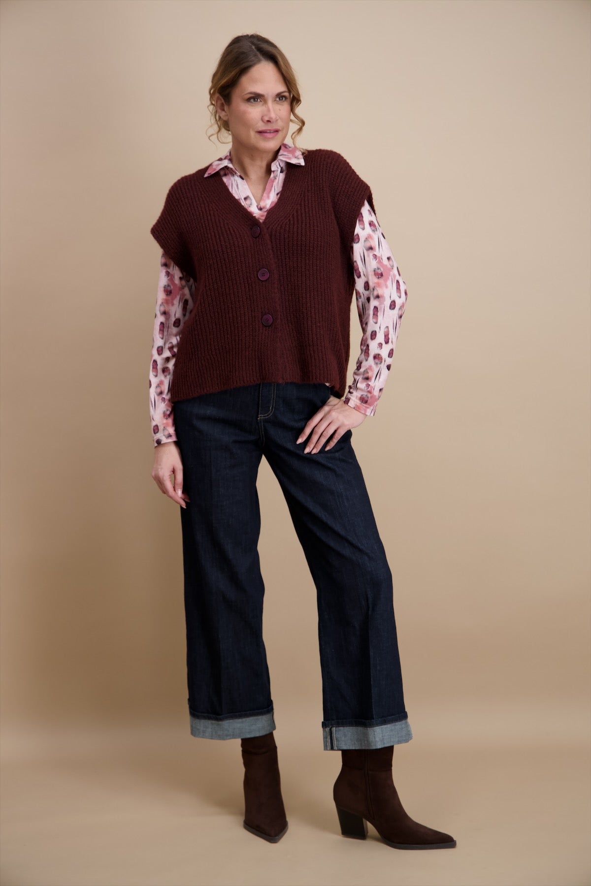 Pull Aubergine Signe Nature ( 843142/09 )