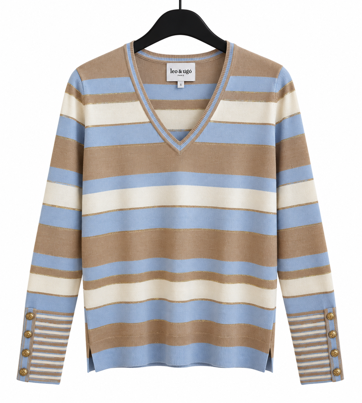 Pull Blauw Leo & Ugo ( Bh713/Offwh Light Bl )