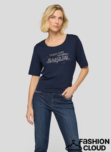 T-Shirt Marine Rabe ( 114329/6374 )