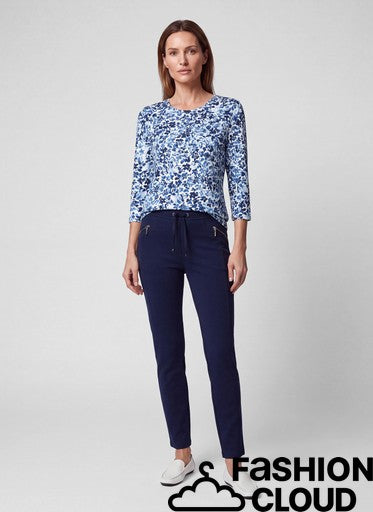 T-shirt bleu corbeau (114358/7374)