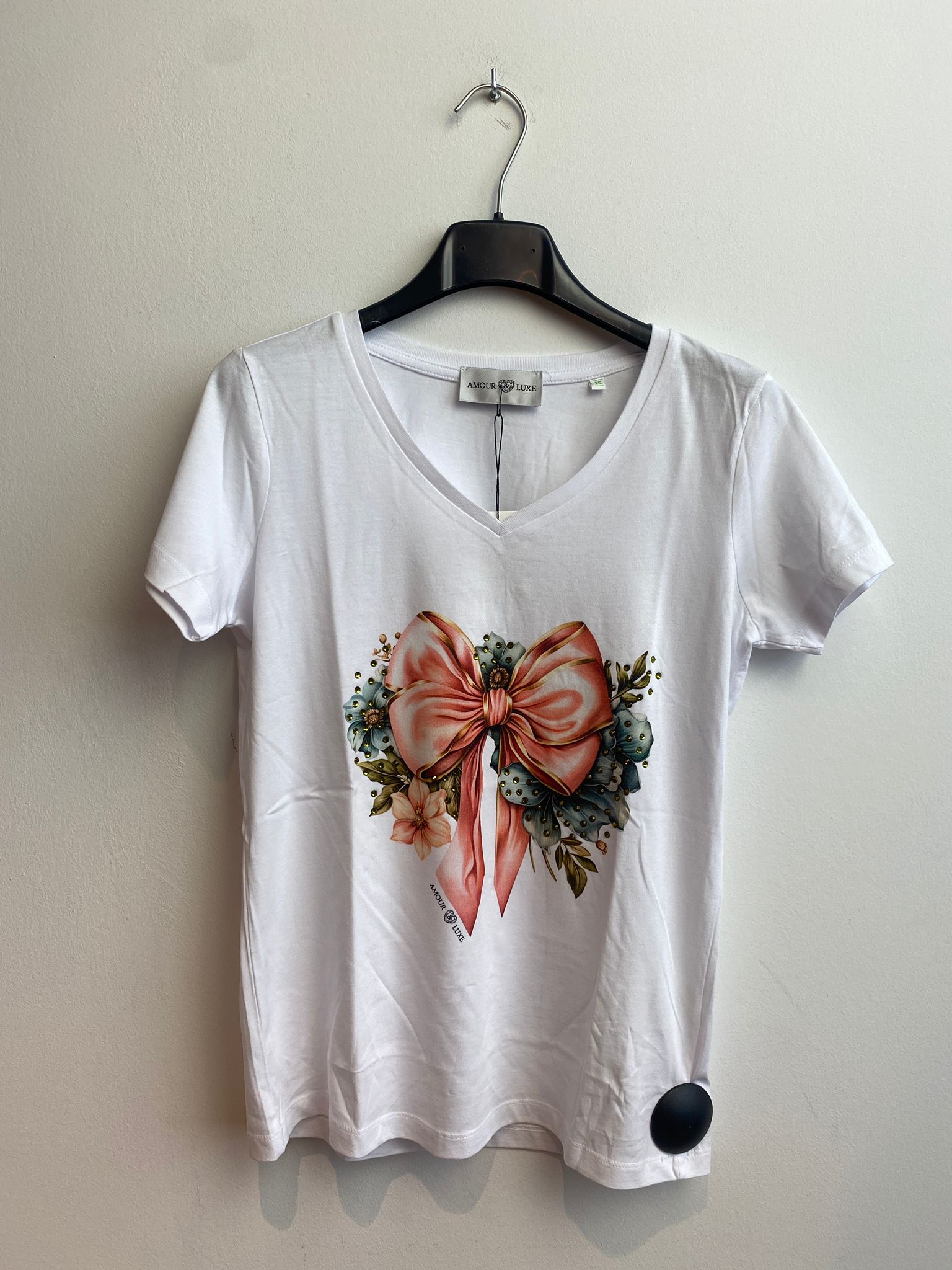 T-Shirt Blanc Amour &amp; Luxe ( Eden V T13/Blanc )