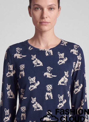 T-shirt bleu corbeau (113373/7374)