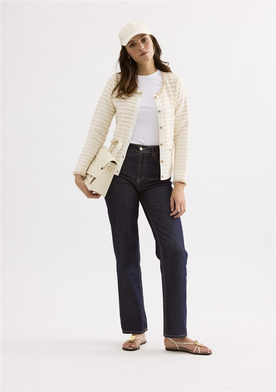 Cardigan Beige Leo & Ugo (Ae125/Offwhite Beige)