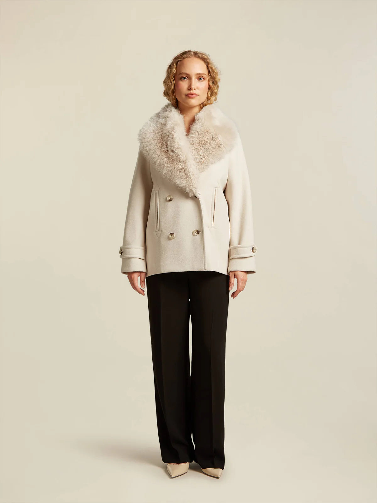 Manteau Écru Beaumont ( Amélie/1150 )