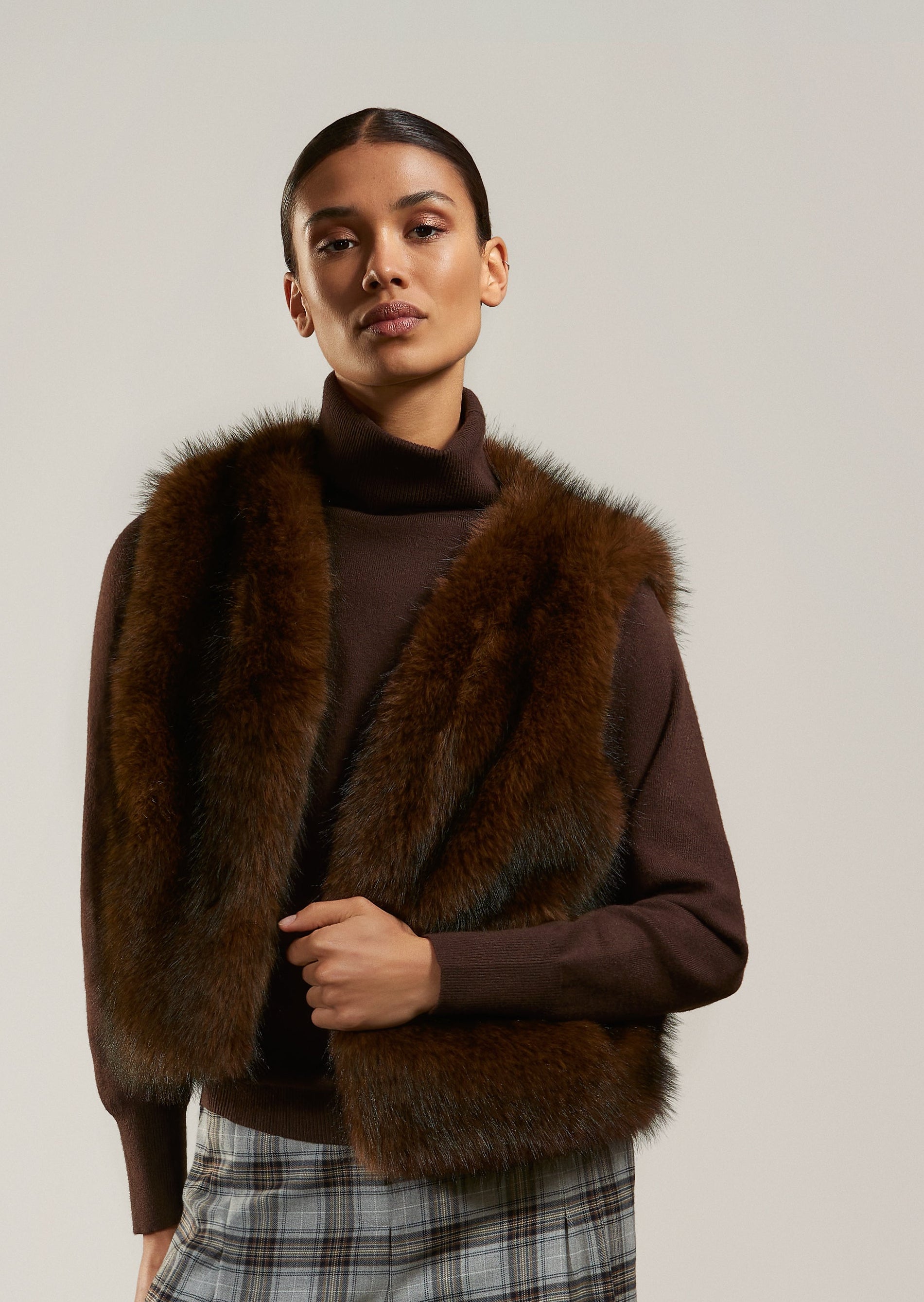 Giletvest Cognac Atmos Fashion ( 2404 Zalia/Cognac )