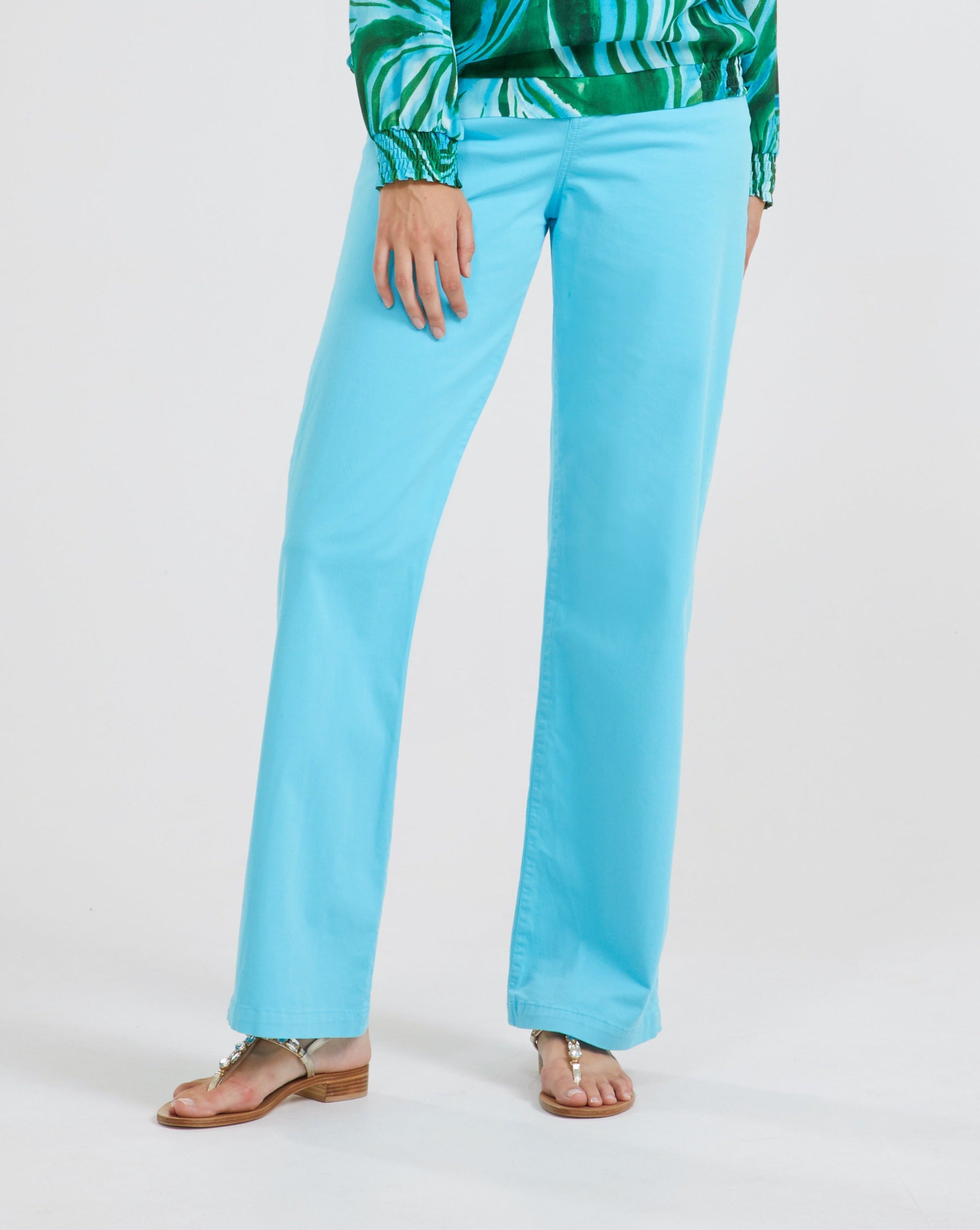 Pantalon Bleu Turquoise Iv ( Gina/370 )