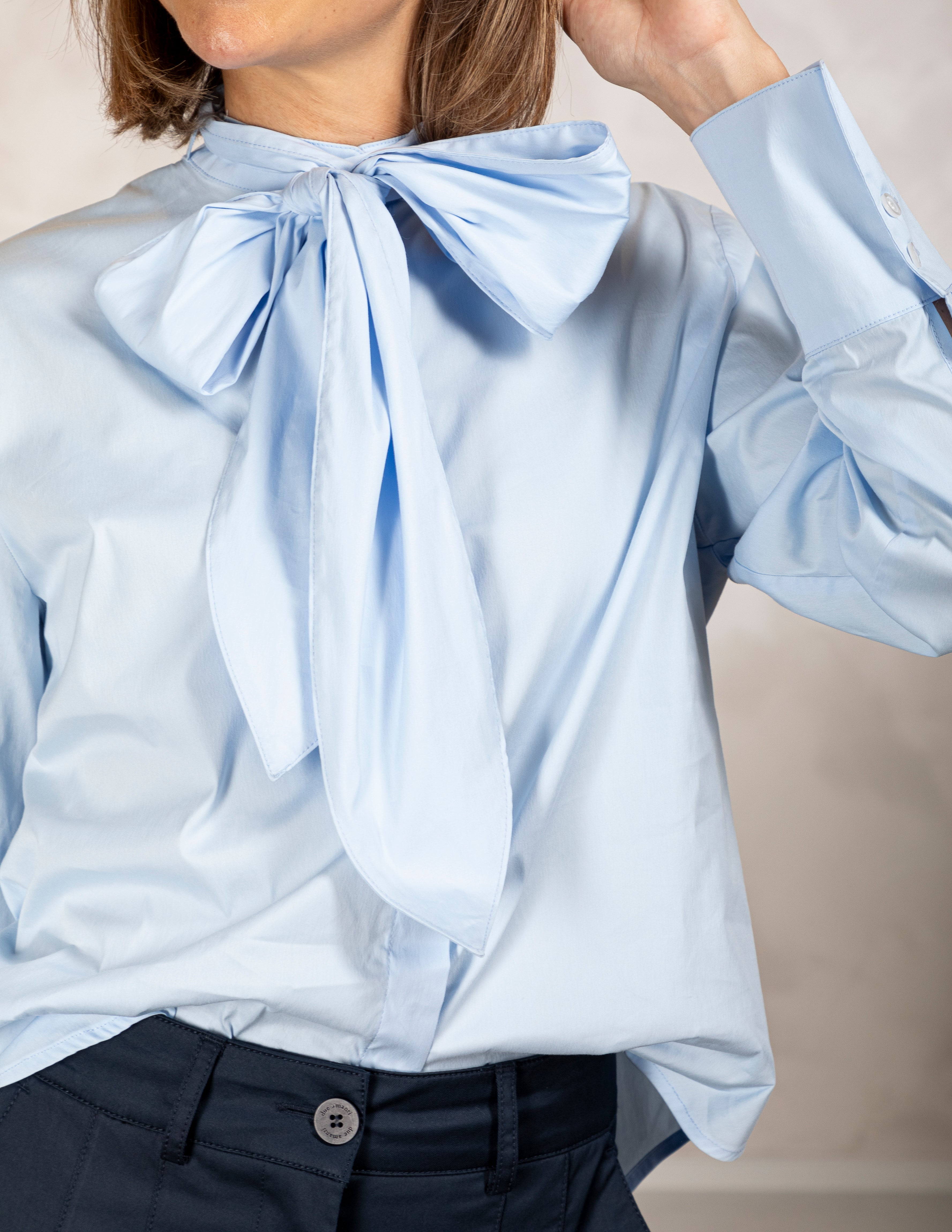 Blouse Bleu Pâle Due Amanti ( Big Colar/Bleu )