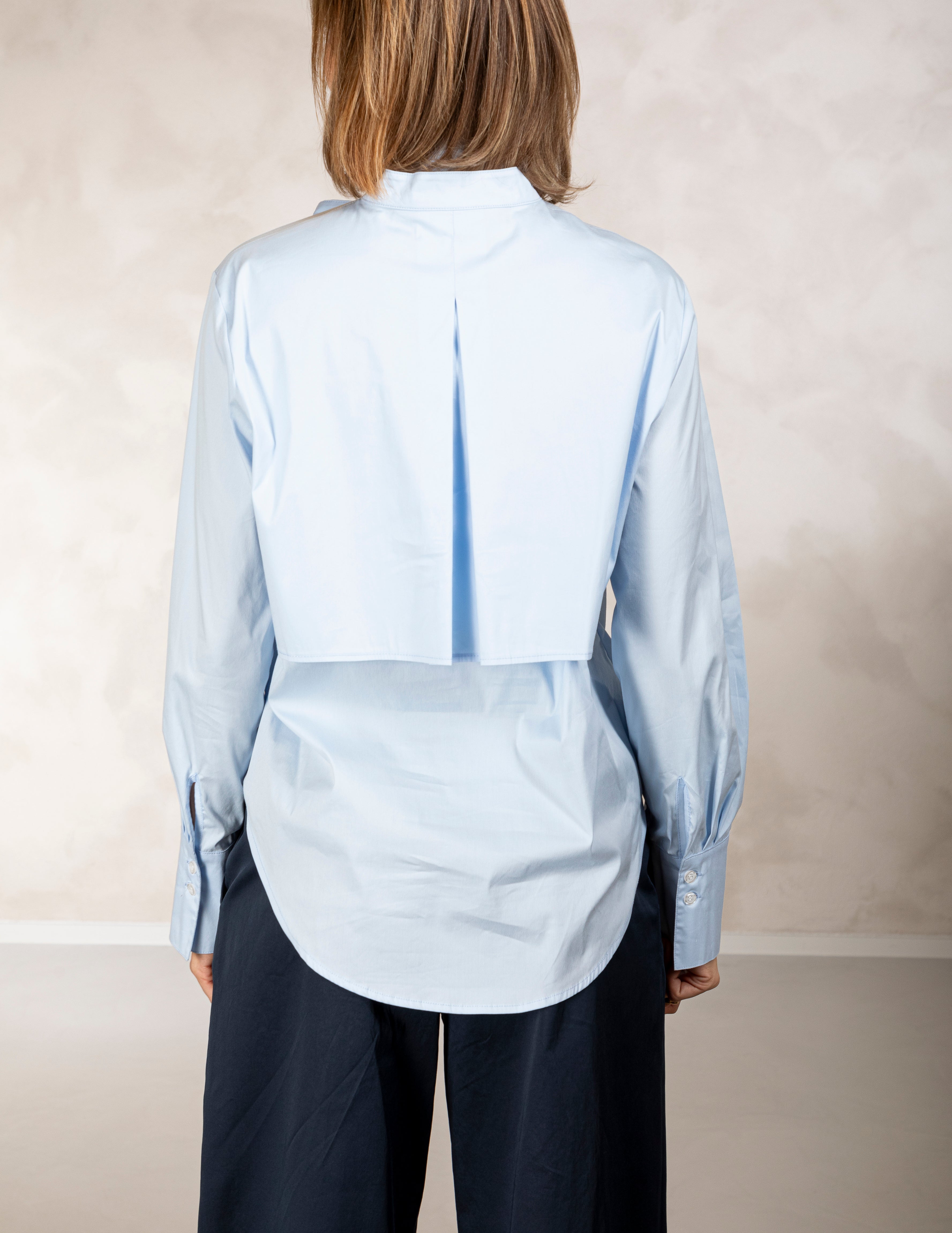 Blouse Bleu Pâle Due Amanti ( Big Colar/Bleu )