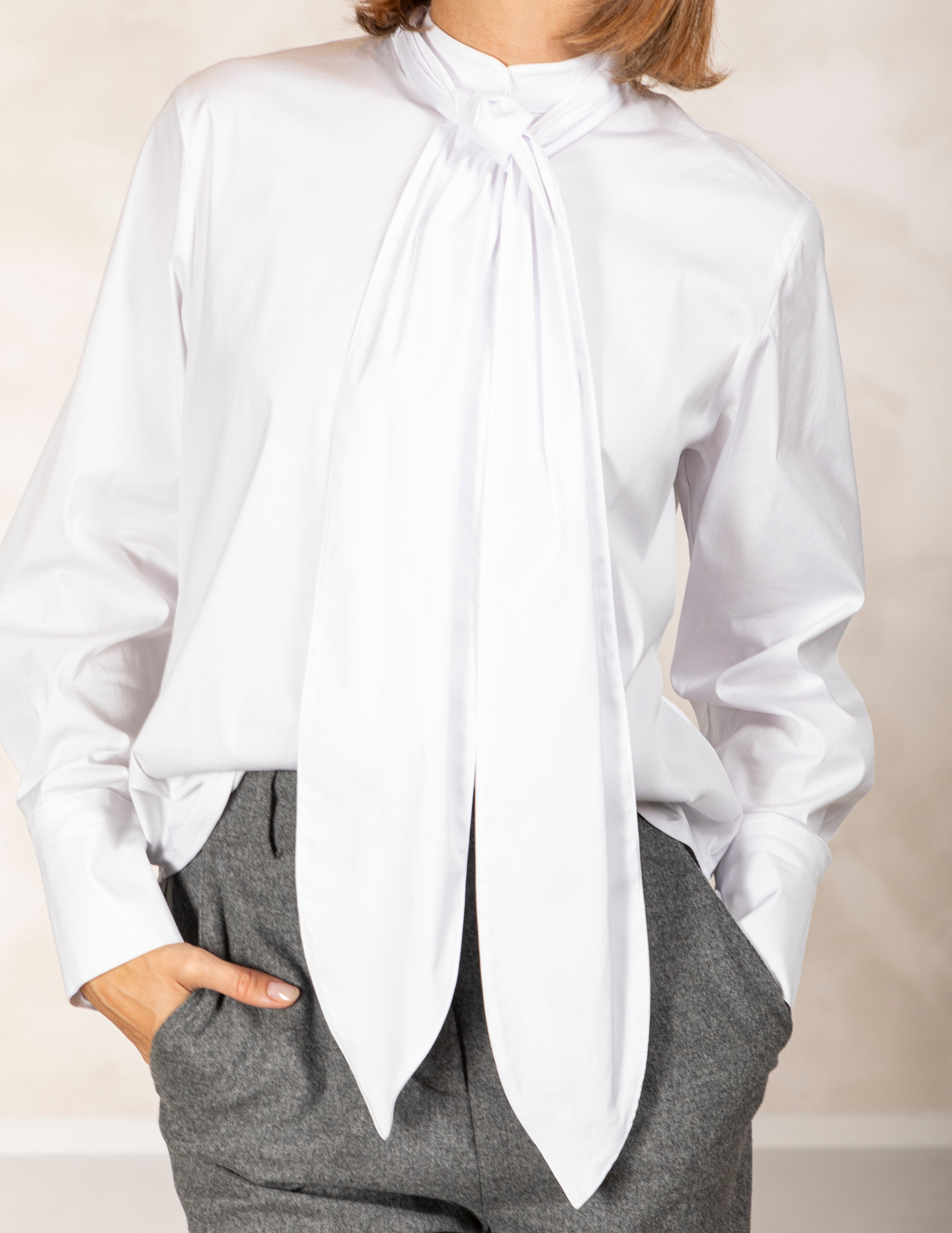 Chemisier blanc Due Amanti (grand col/blanc)