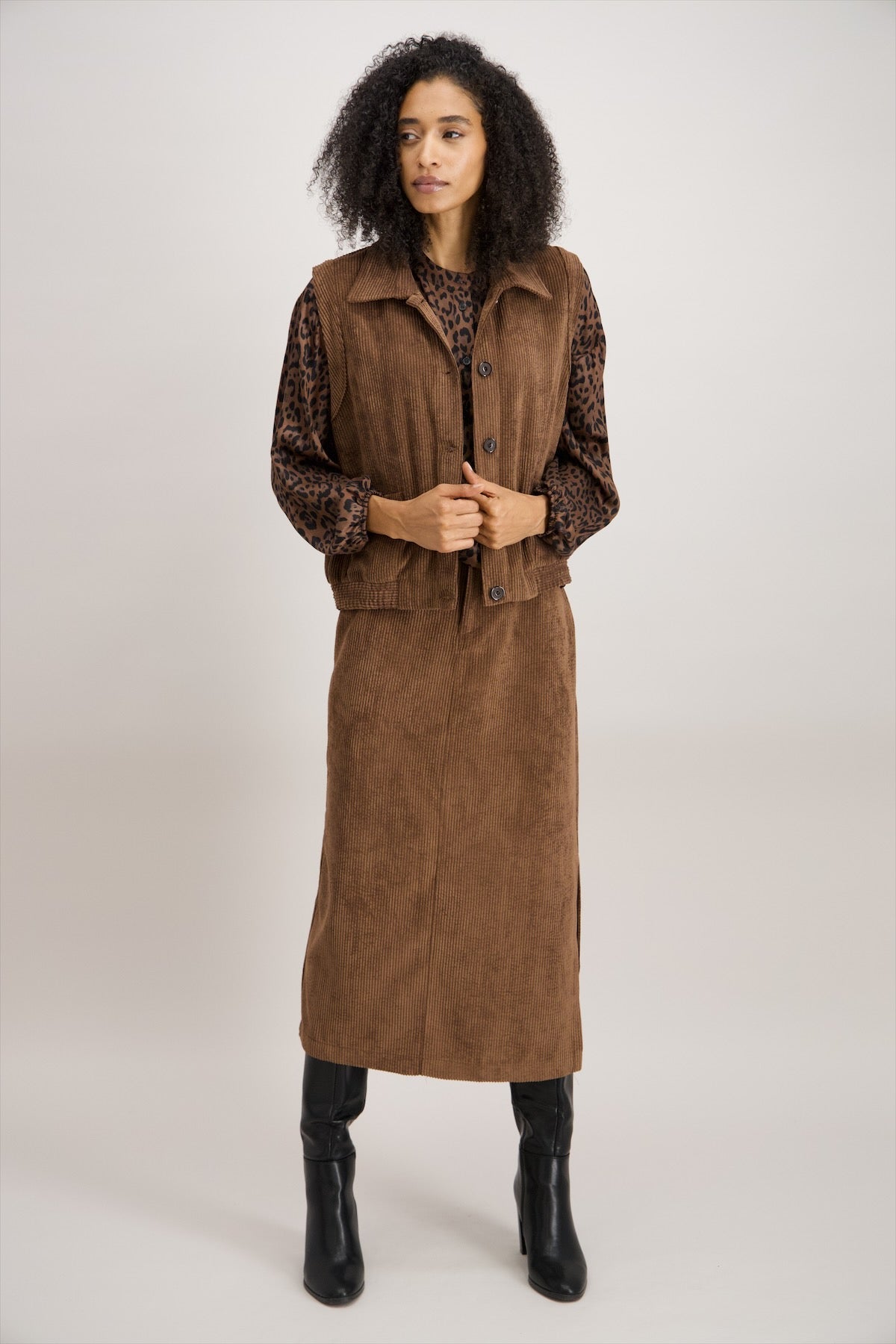 Giletvest Bruin Signe Nature ( 845102/03 )