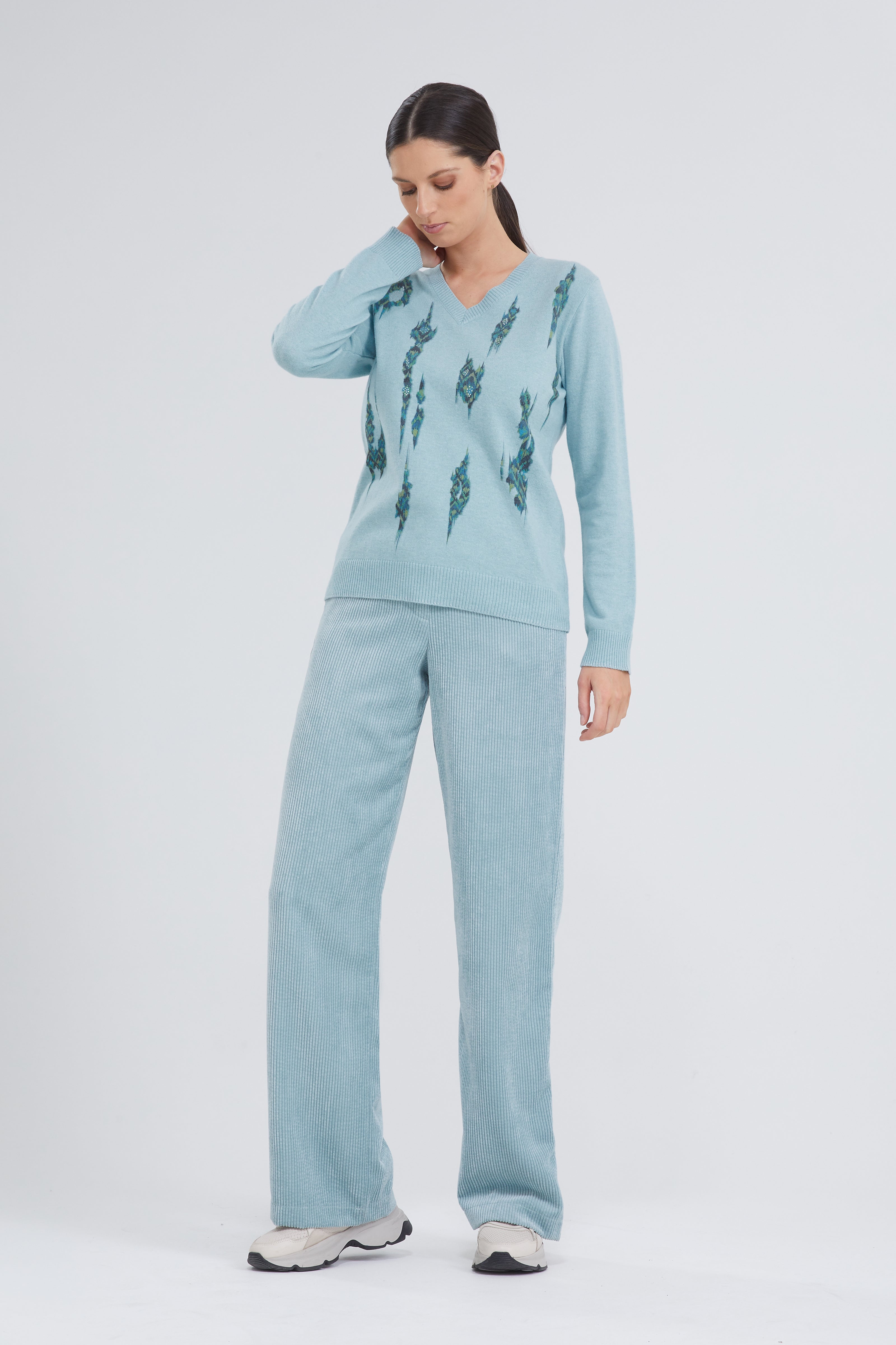 Pantalon Vert d'Eau Bleu Iv ( Morny/385 )