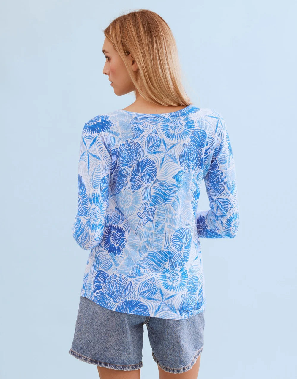 Pull Bleekblauw Leo & Ugo ( De002/White Blue )
