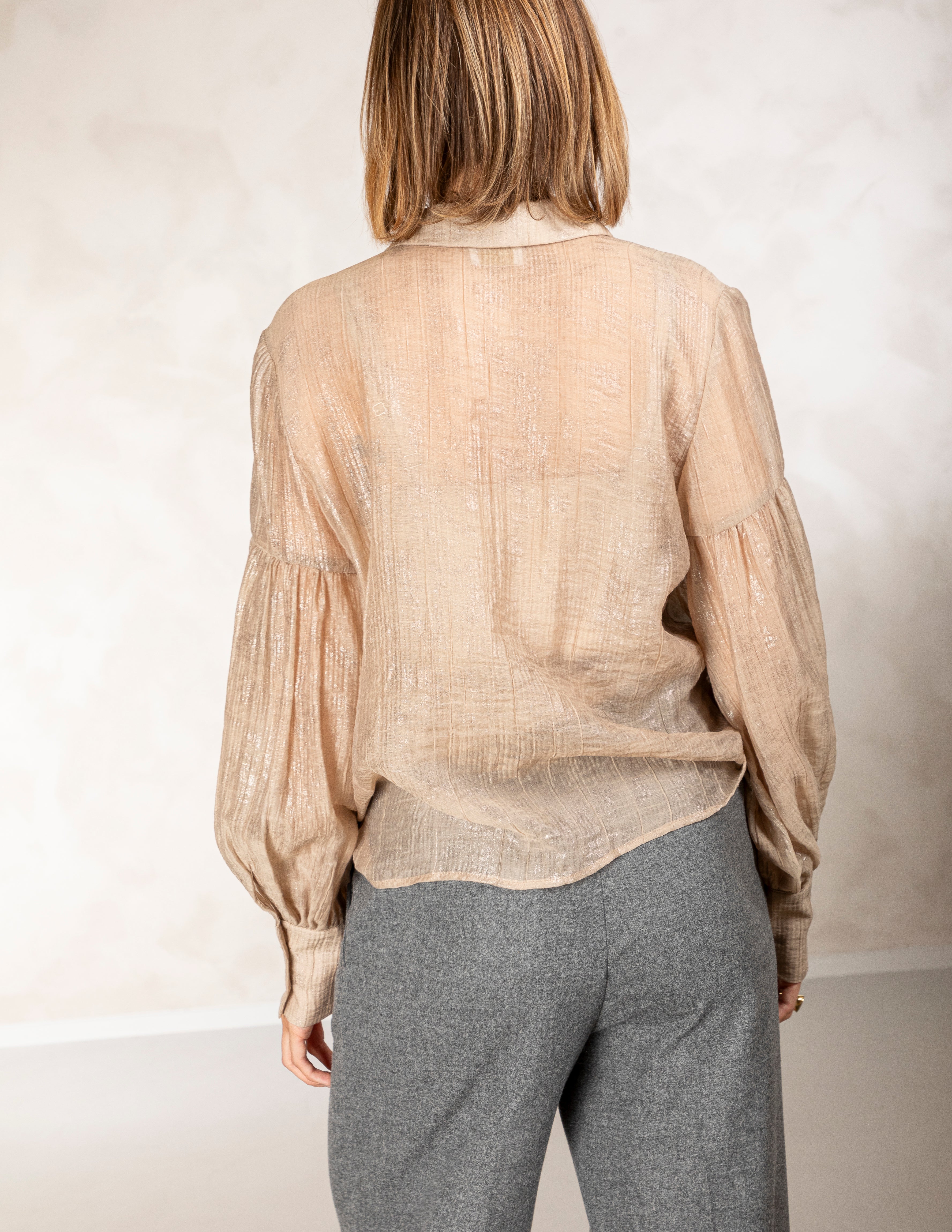 Chemisier Beige Due Amanti ( Ellessy/Shine Sheer )