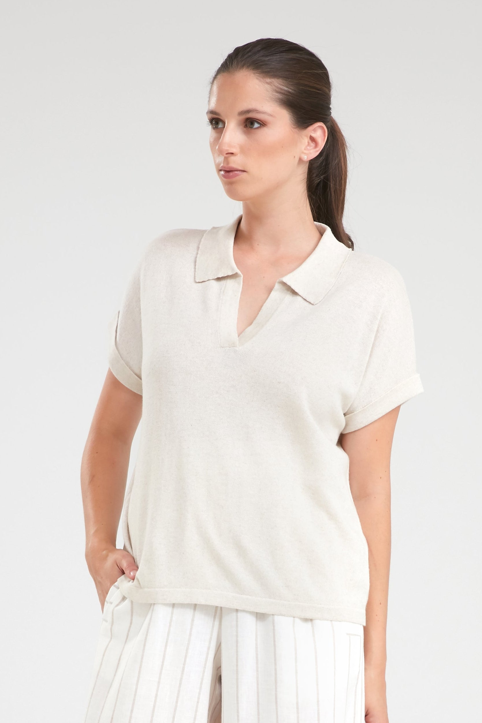 Pull Beige Bleu Iv ( Greta/110 )