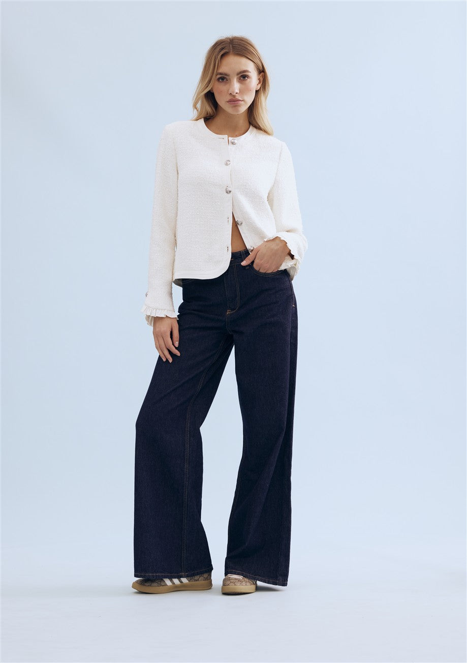 Cardigan Écru Leo & Ugo ( Ke377/Offwhite )