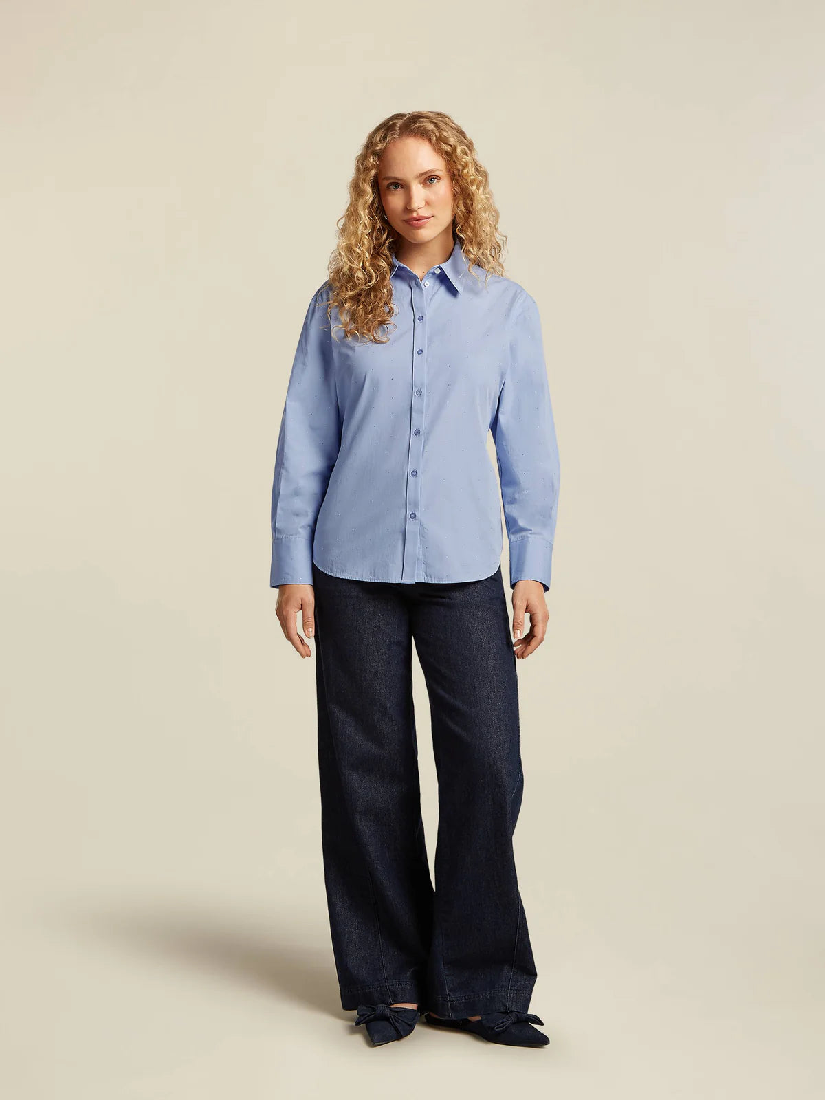 Chemisier Bleu Pâle Beaumont (Leyla/5470)