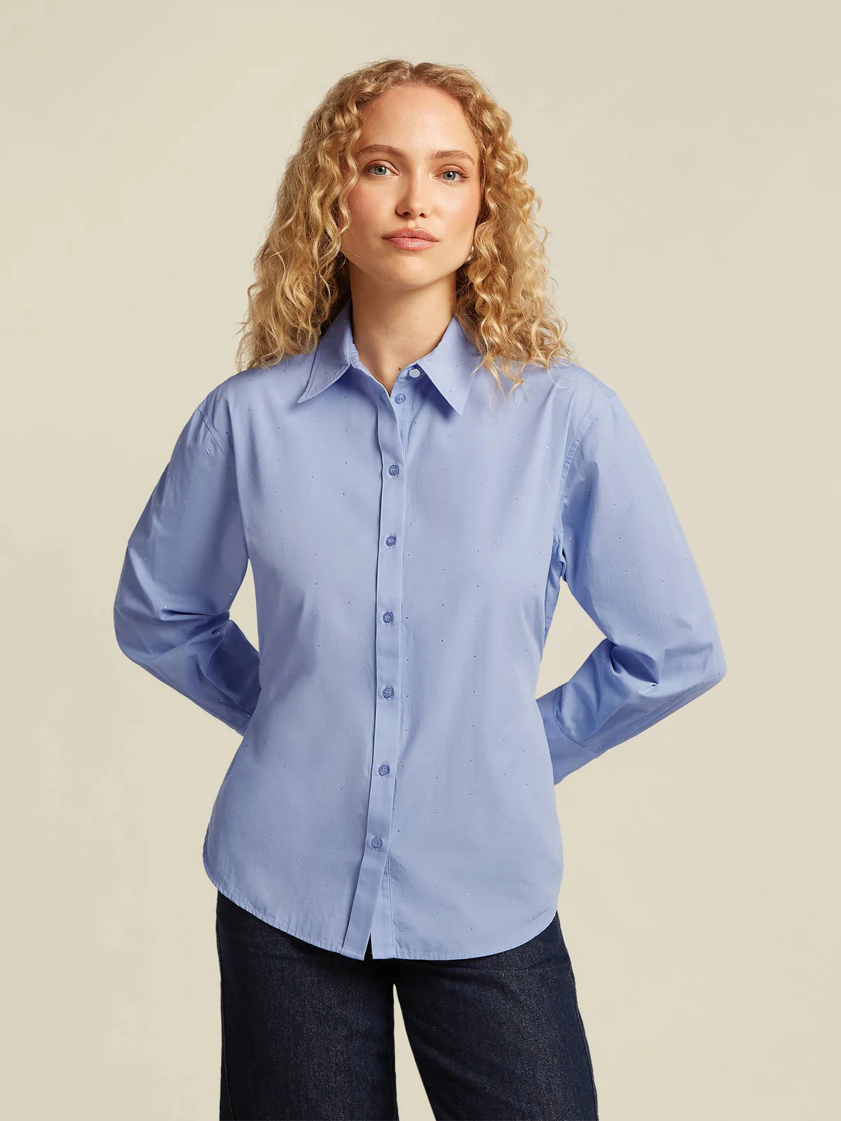 Chemisier Bleu Pâle Beaumont (Leyla/5470)