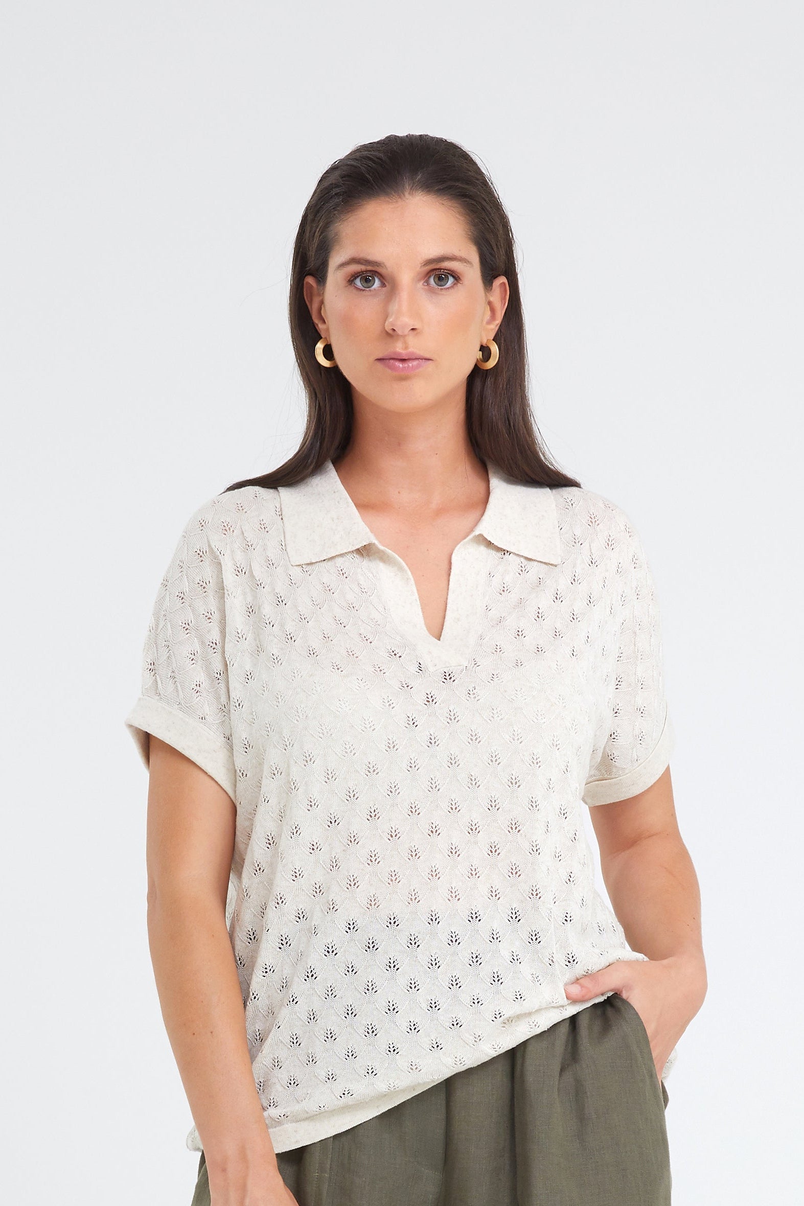 T-Shirt Ecru Blue Iv ( Mendy/110 )