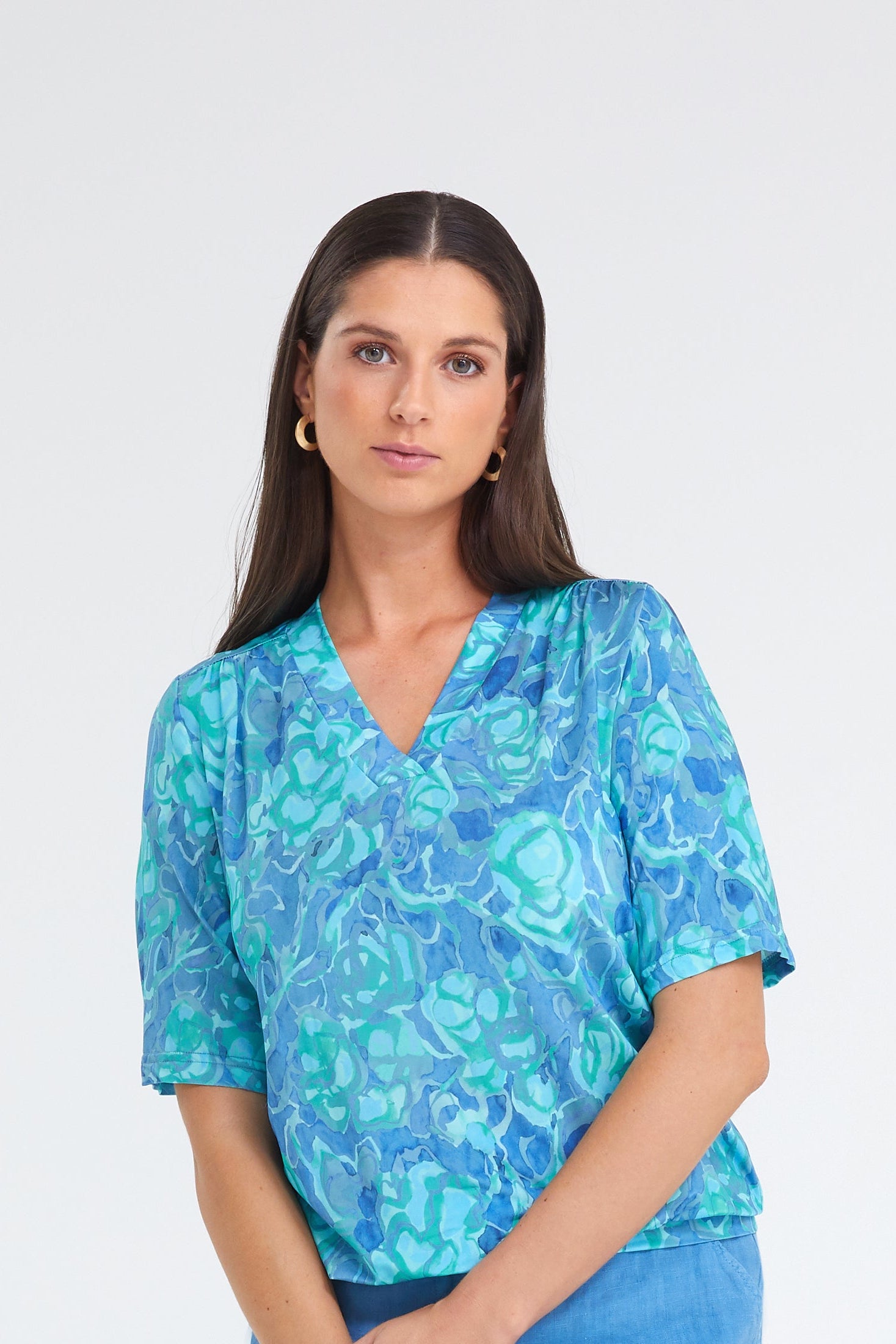 T-Shirt Turqoois Blue Iv ( Modal/320 )