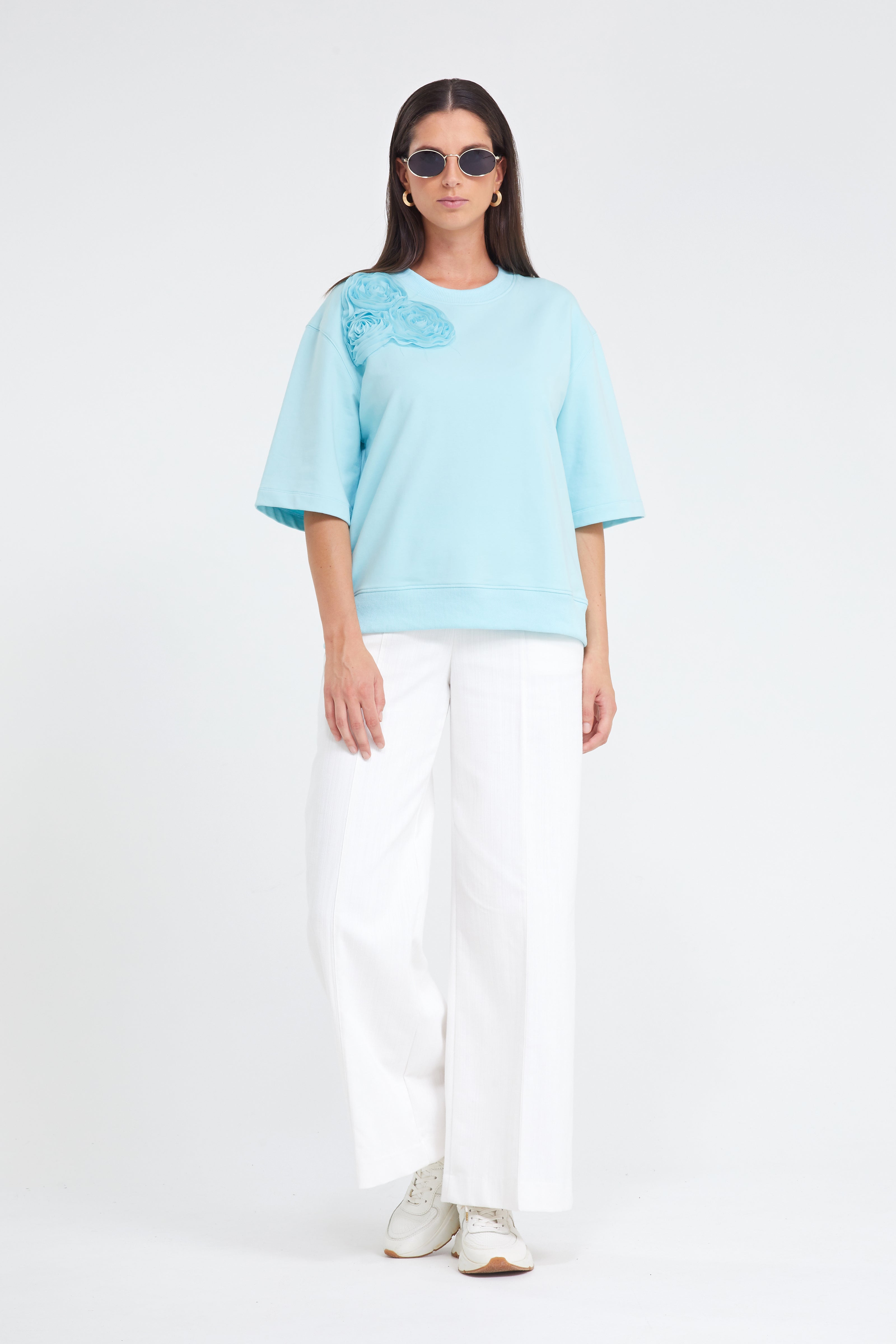 Sweater Turqoois Blue Iv ( Numi/355 )