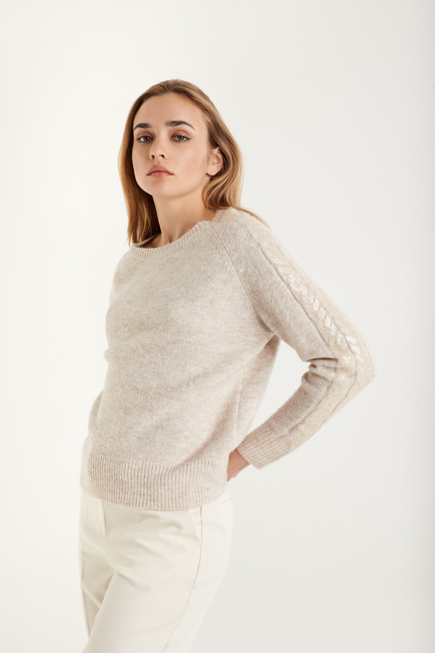 Pull Beige Senso ( 9997 Cristal/Beige )