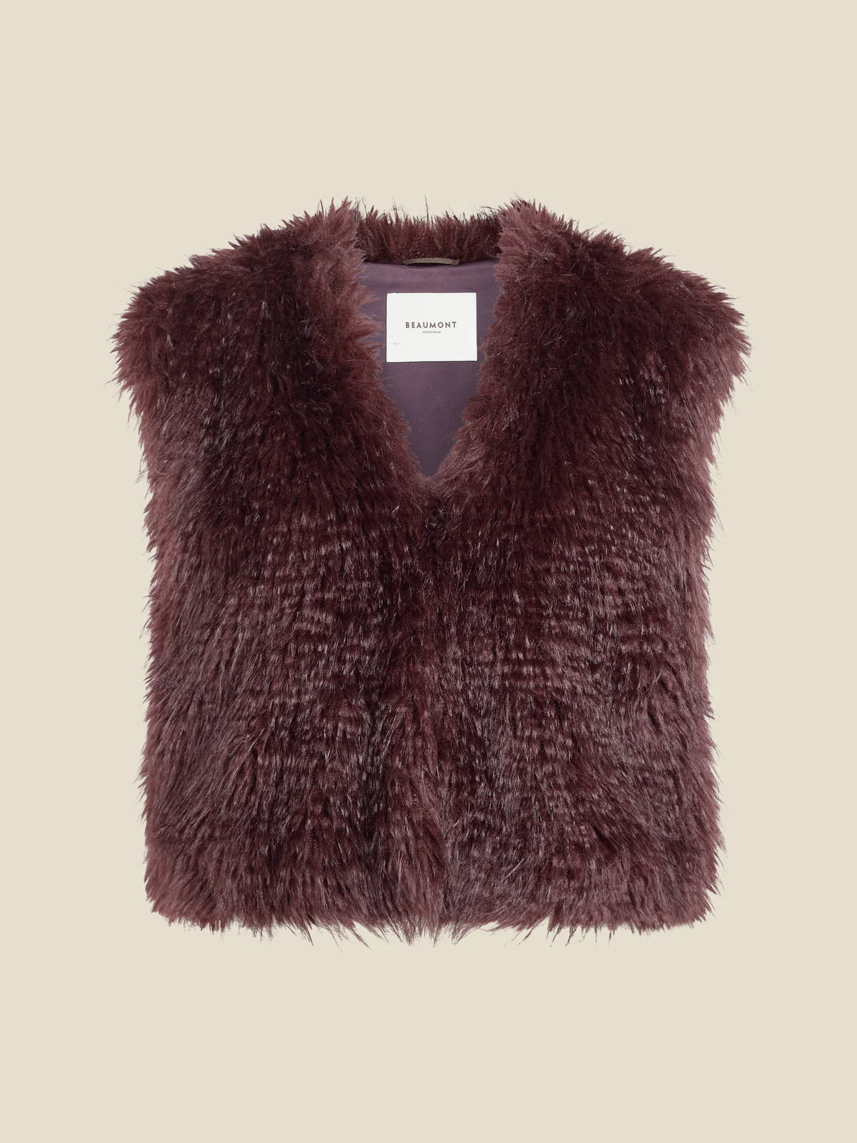 Giletvest Pruimkleur Beaumont ( Sofie/4840 )