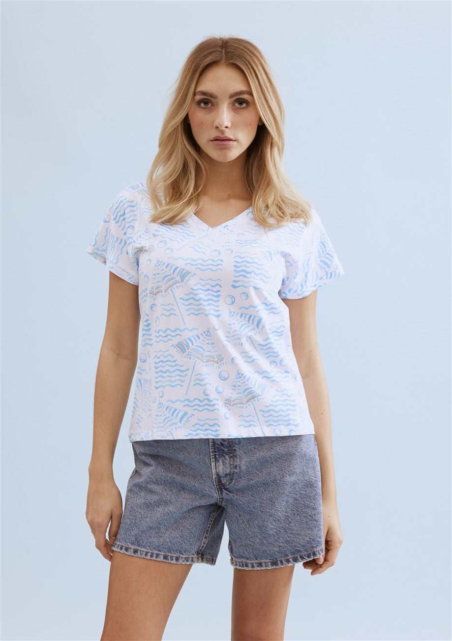 T-shirt bleu Leo & Ugo (Tej977)