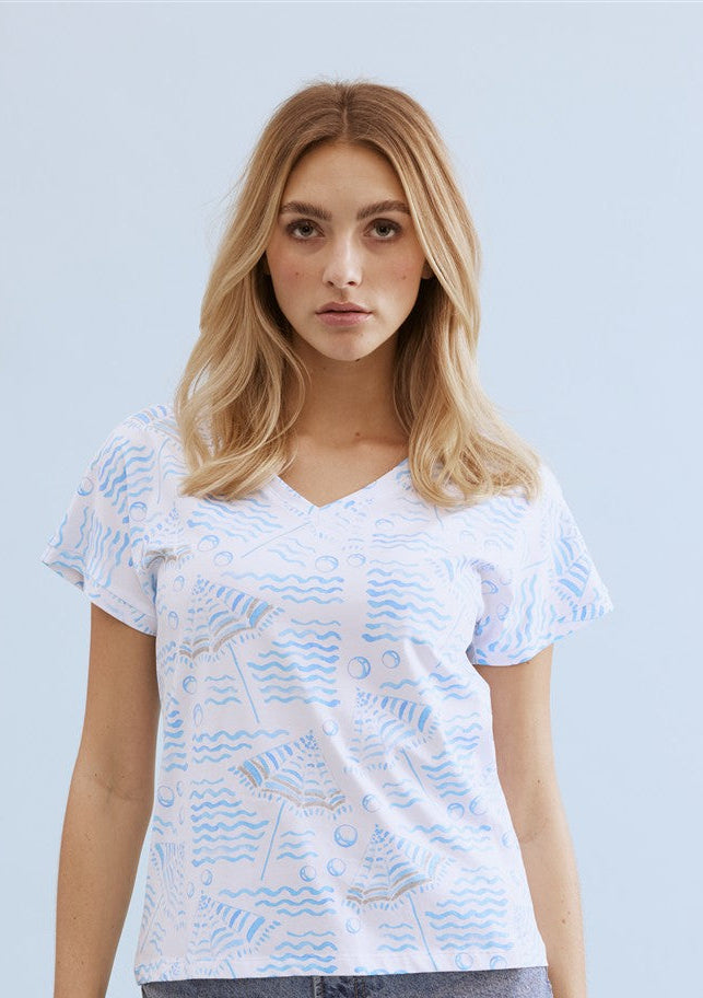 T-shirt bleu Leo & Ugo (Tej977)