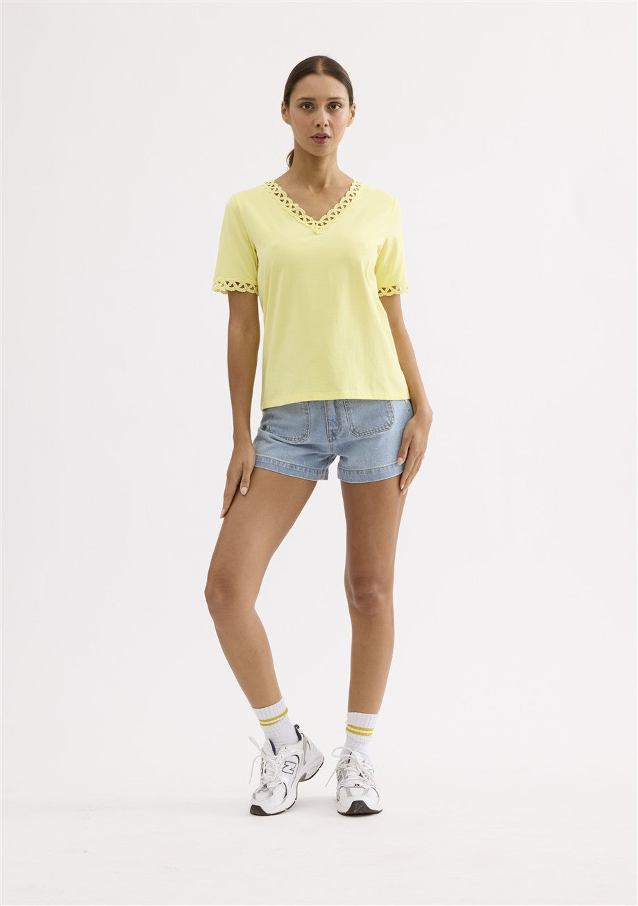 T-shirt jaune Leo & Ugo (Tej985/Jaune)