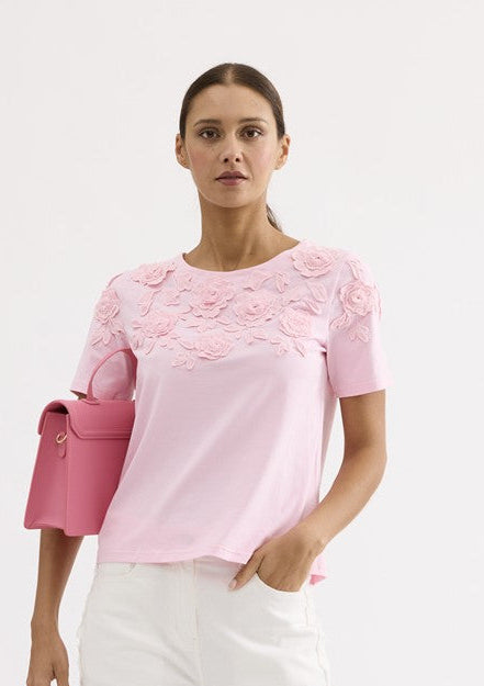 T-shirt rose clair Leo & Ugo (Tev656/Rose)