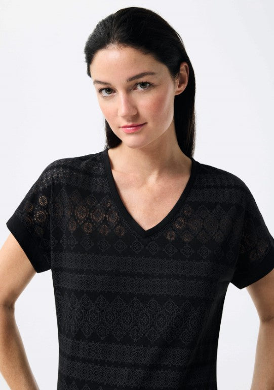 T-Shirt Zwart Leo & Ugo ( Tew378/Black )