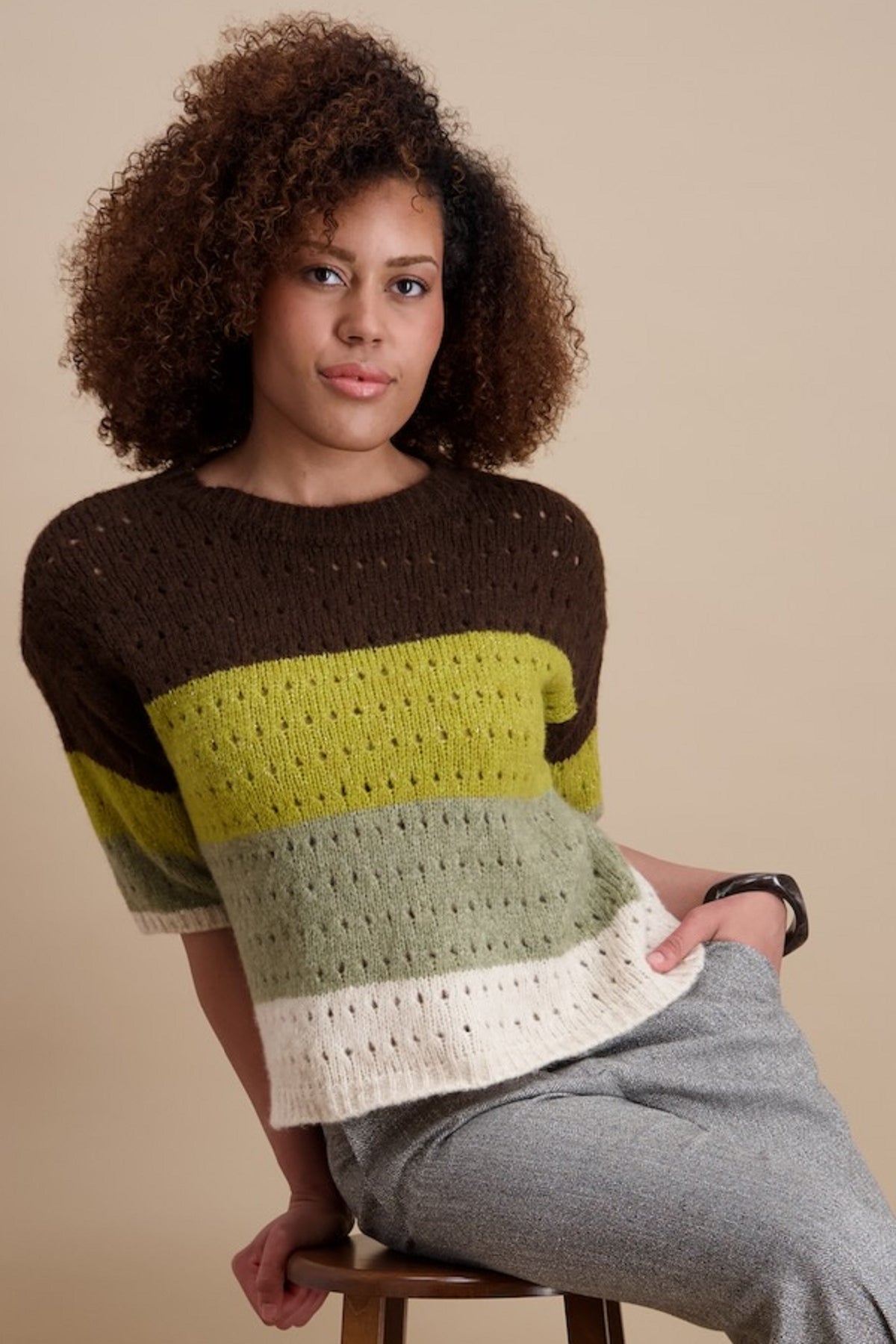 Pull marron Signe Nature (842217/15)