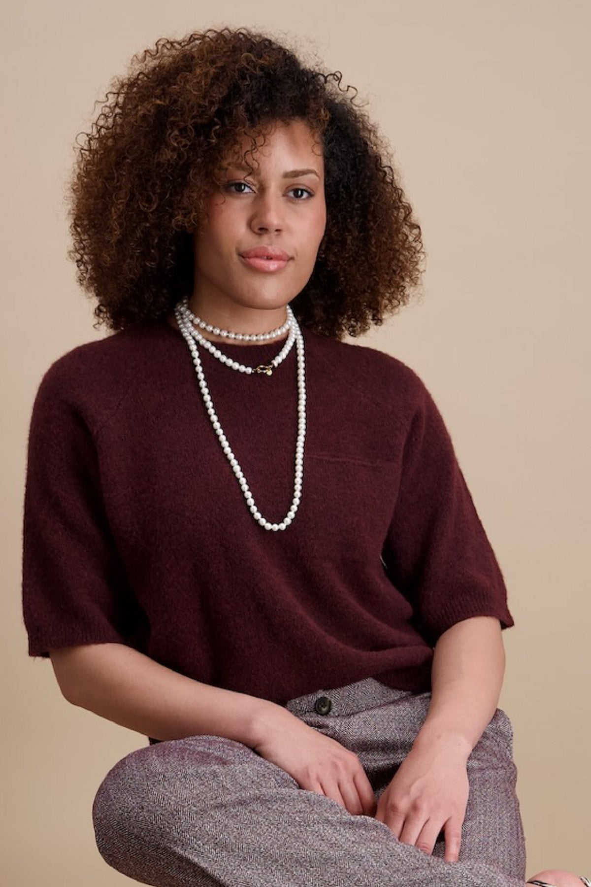 Pull Aubergine Signe Nature ( 842202/09 )