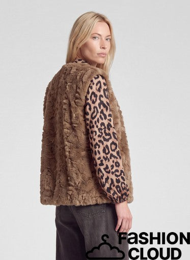 Giletvest Taupe Rabe ( 123872/7672 )
