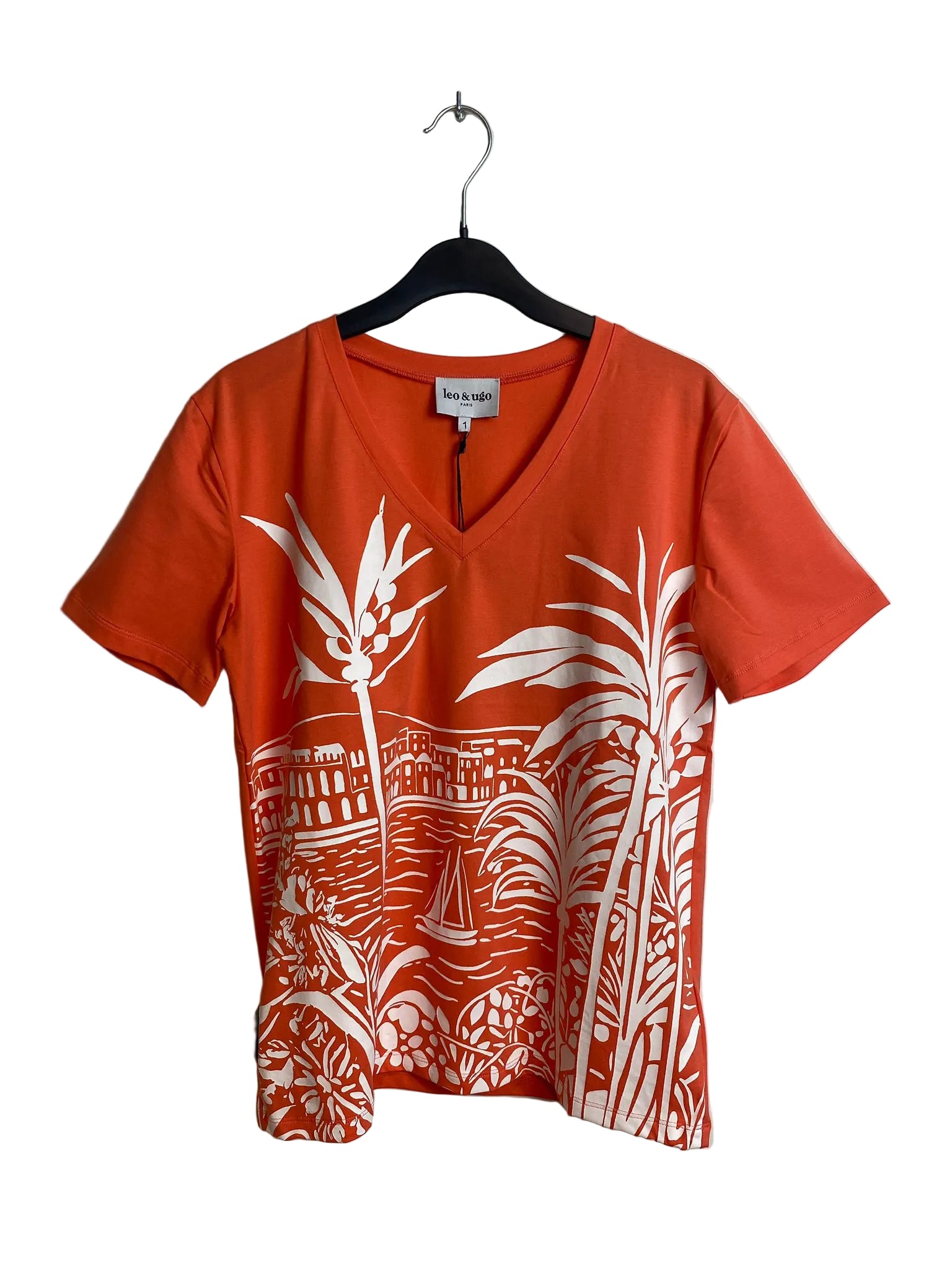 T-shirt orange Leo & Ugo (Tej997/Orange)