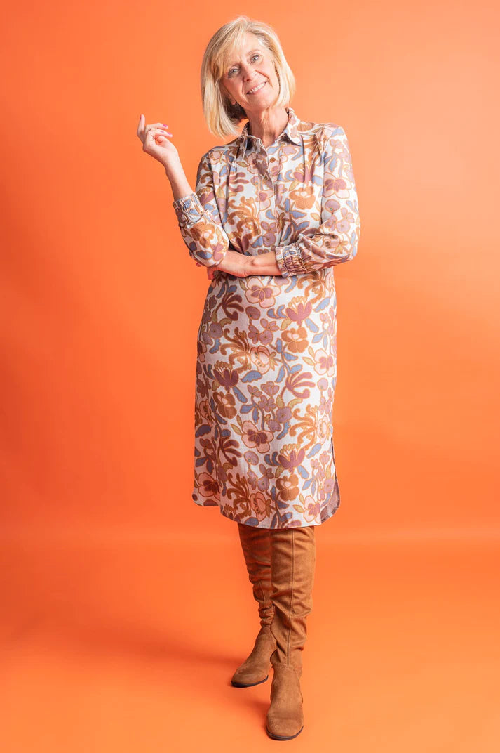 Kleedje Bruin Accent Fashion ( Switch 19002/63 ) - Delaere Womenswear