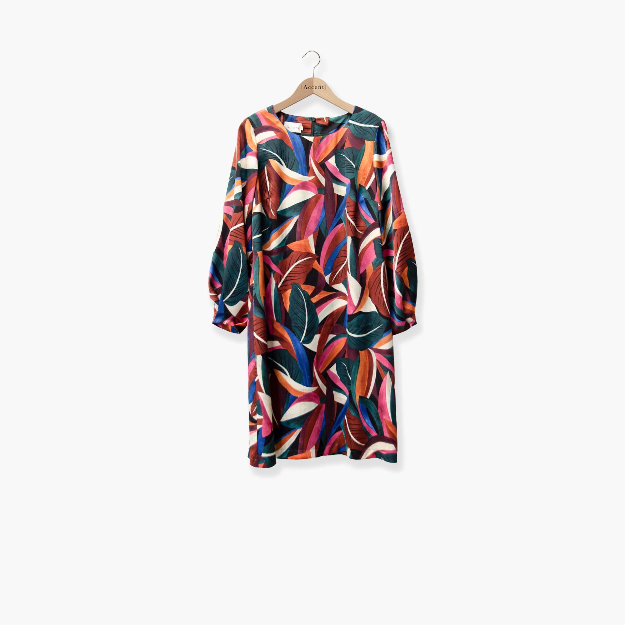 Kleedje Pruimkleur Accent Fashion ( Infinity 5306/61 ) - Delaere Womenswear
