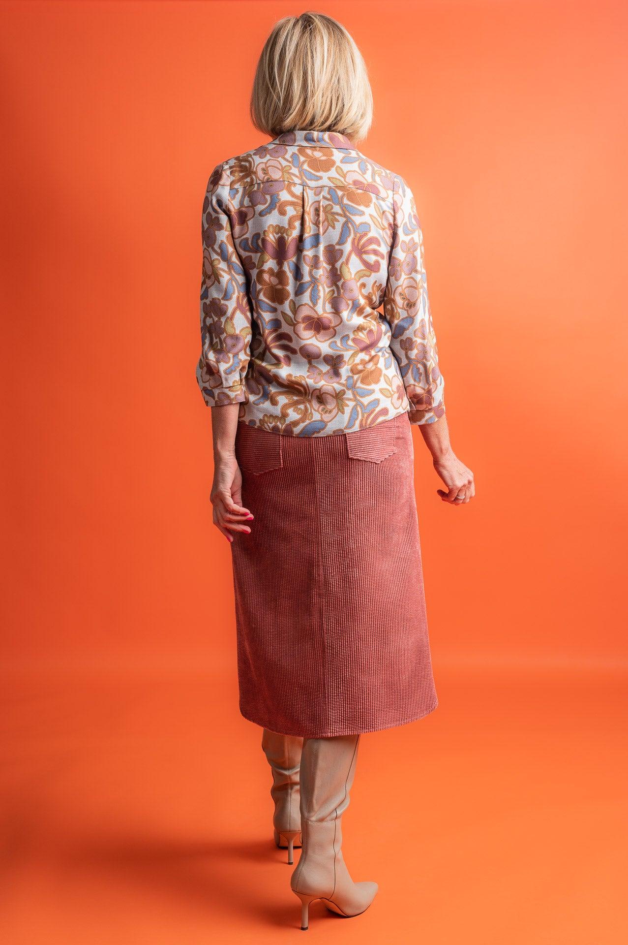 Rok Bruin Accent Fashion ( Demo 7928/Terra ) - Delaere Womenswear