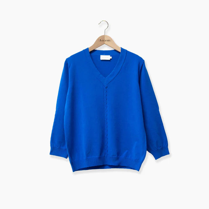 Pull Blauw Accent Fashion ( Adaption/Cobalt ) - Delaere Womenswear