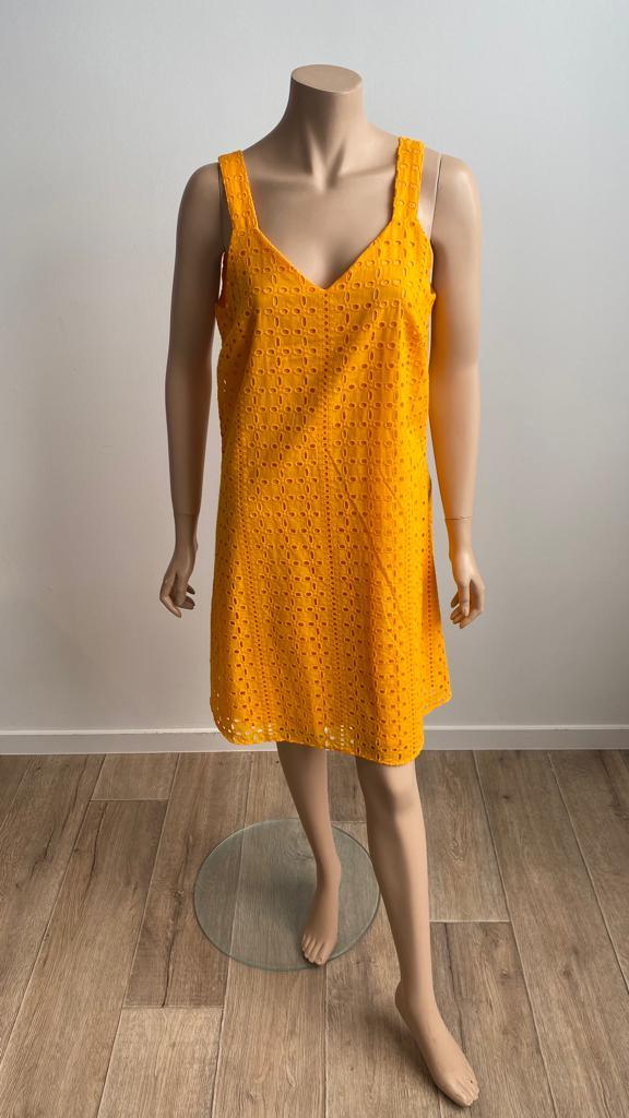 Kleedje Oranje Atmos ( 9071 Myrna/Orange ) - Delaere Womenswear
