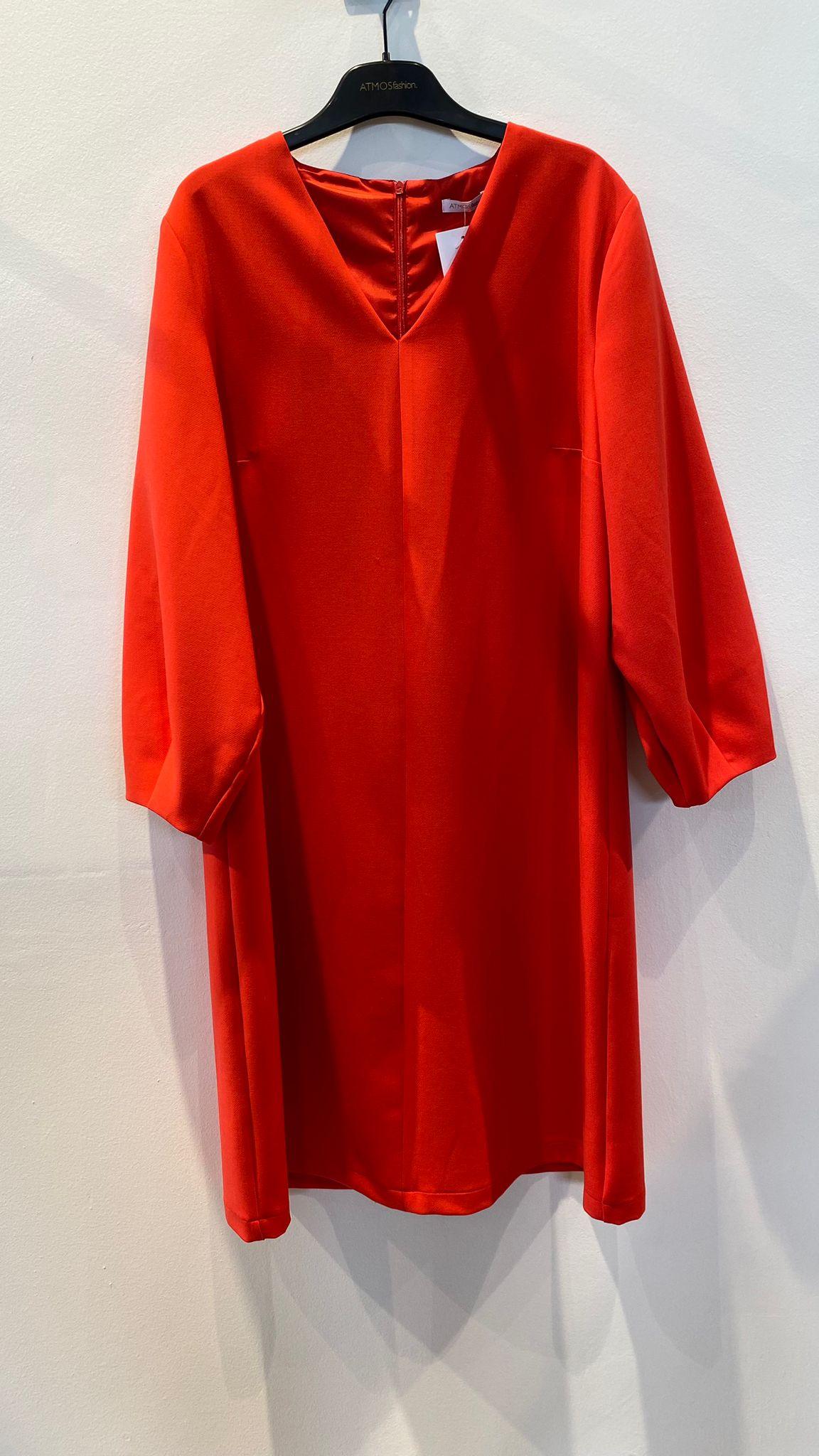 Kleedje Rood Atmos Fashion ( 9605 Digna Red ) - Delaere Womenswear
