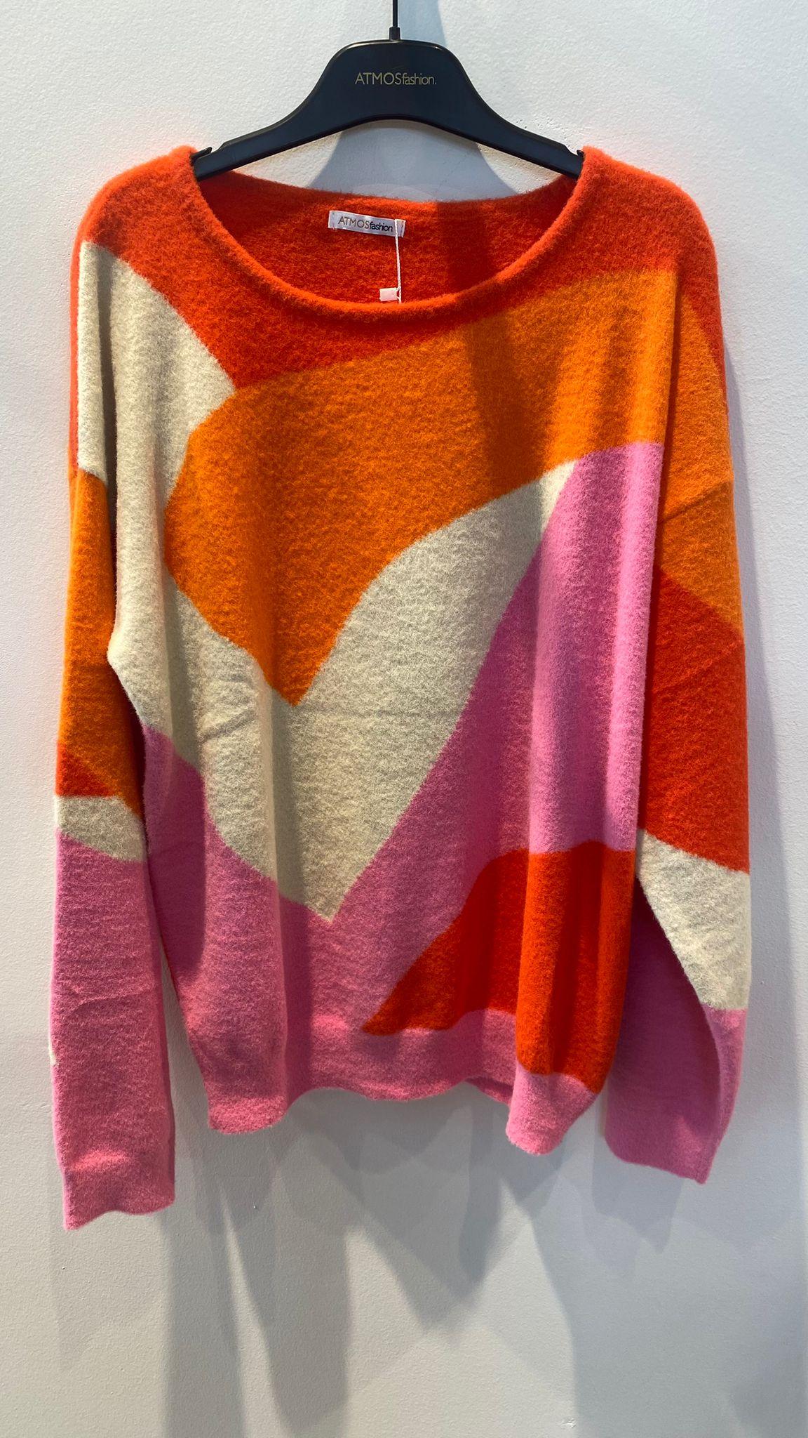 Pull Oranje Atmos Fashion ( 8899 Kaylee Tanger ) - Delaere Womenswear