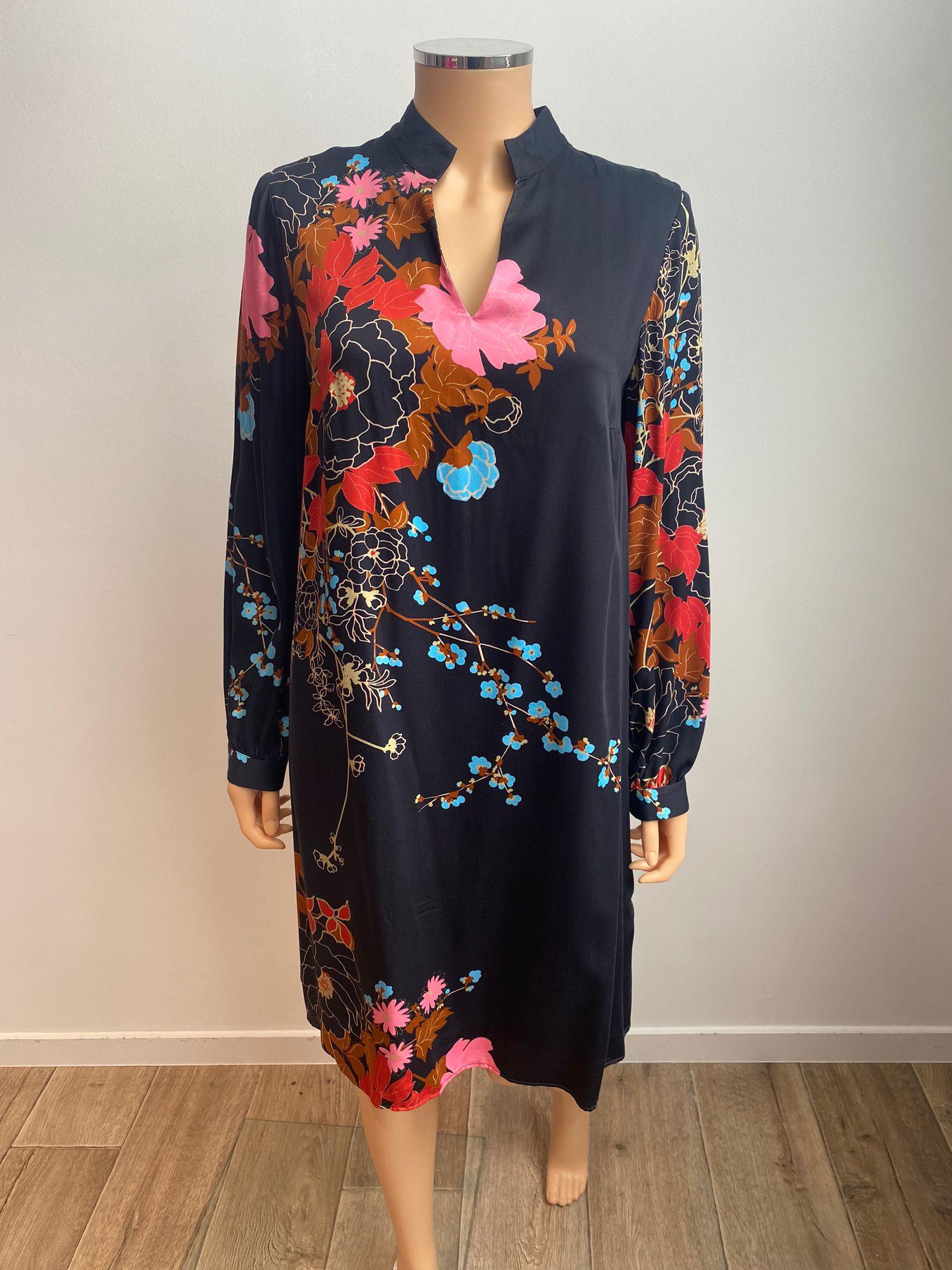 Kleedje Marine Atmos Fashion ( 8686 Bloss Topaz ) - Delaere Womenswear