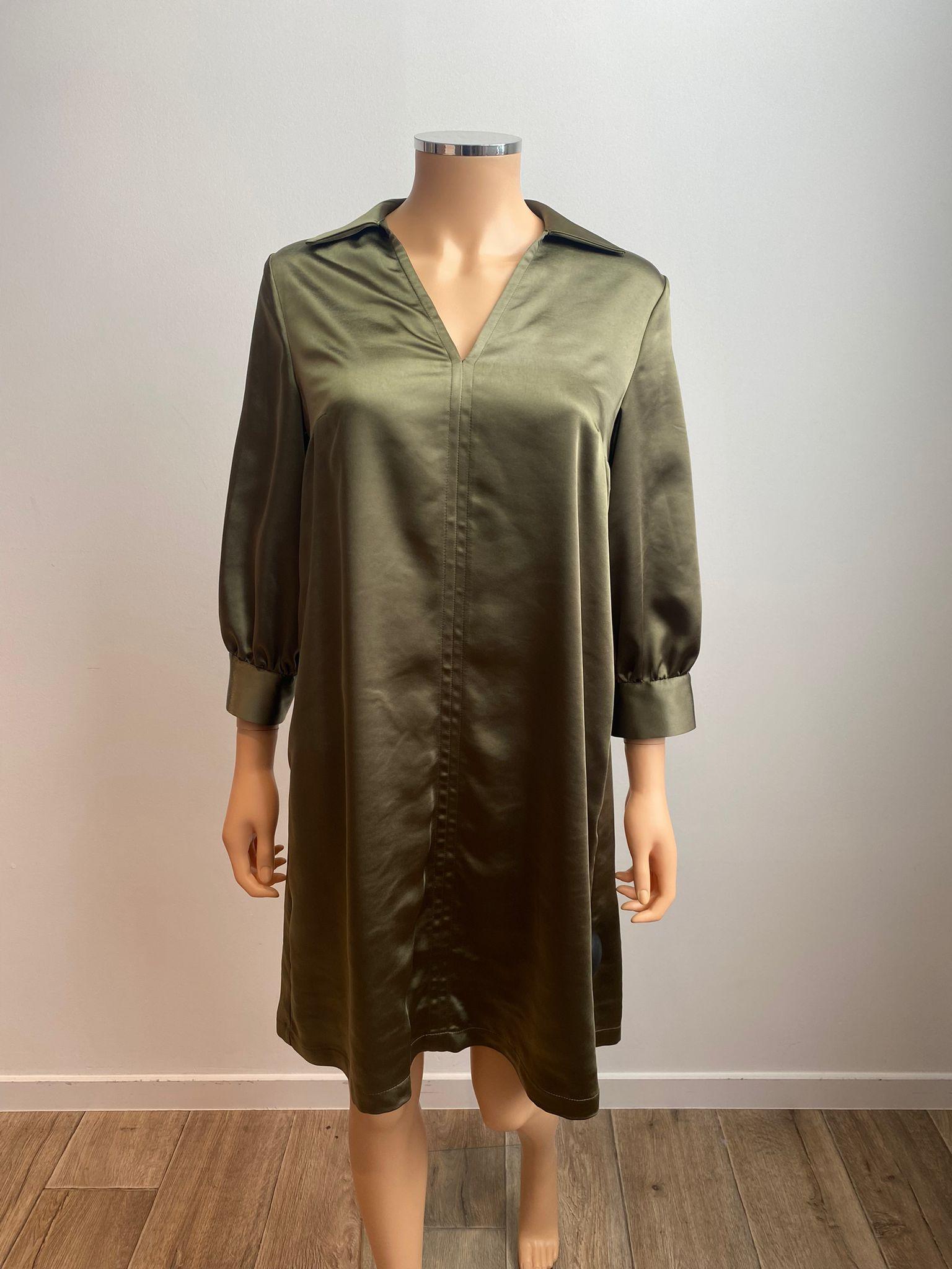 Kleedje Kaki Atmos Fashion ( 9253 Alessa Kaki ) - Delaere Womenswear
