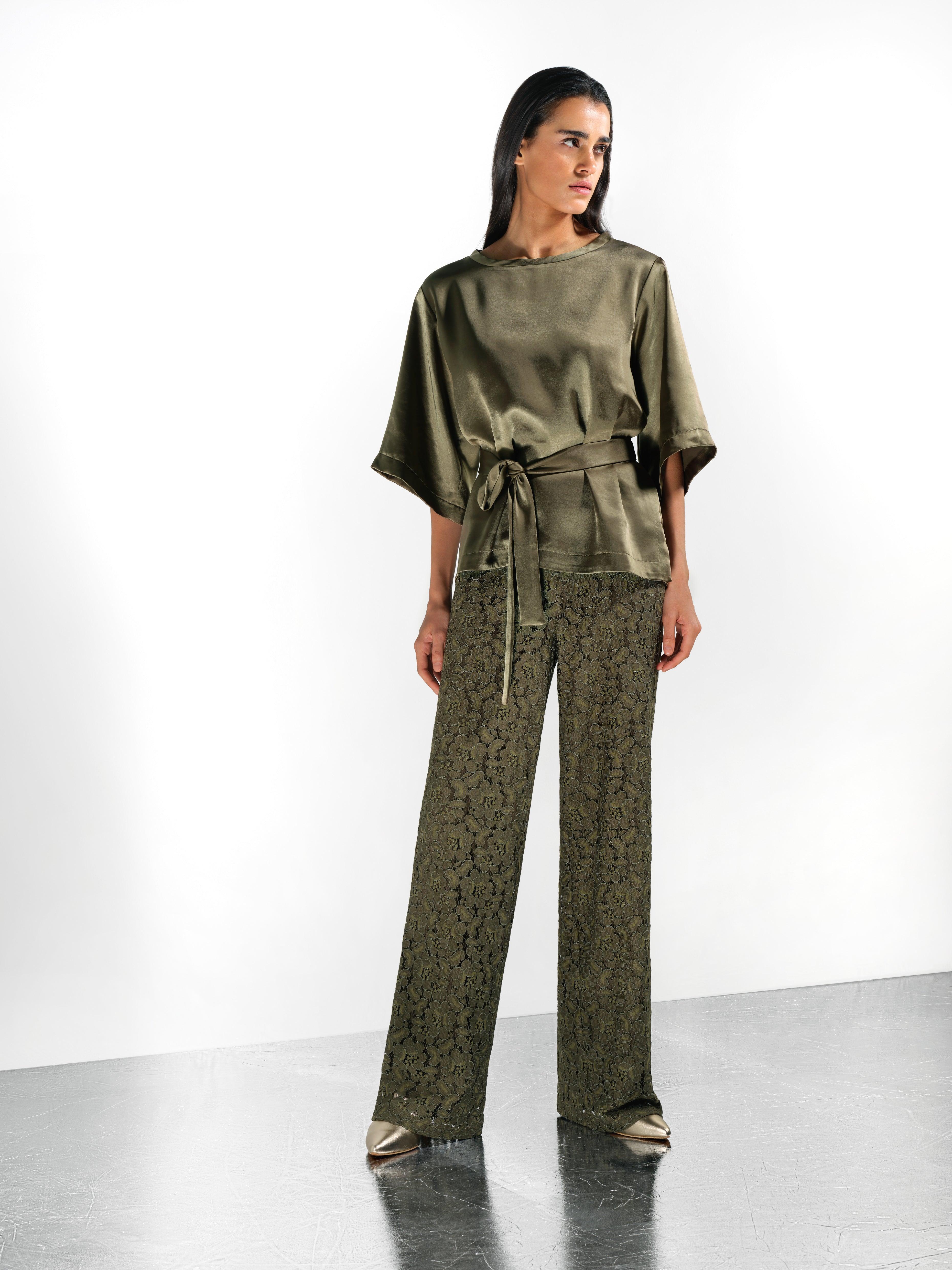 Broek Kaki Atmos Fashion ( 9627 Nelle Kaki ) - Delaere Womenswear