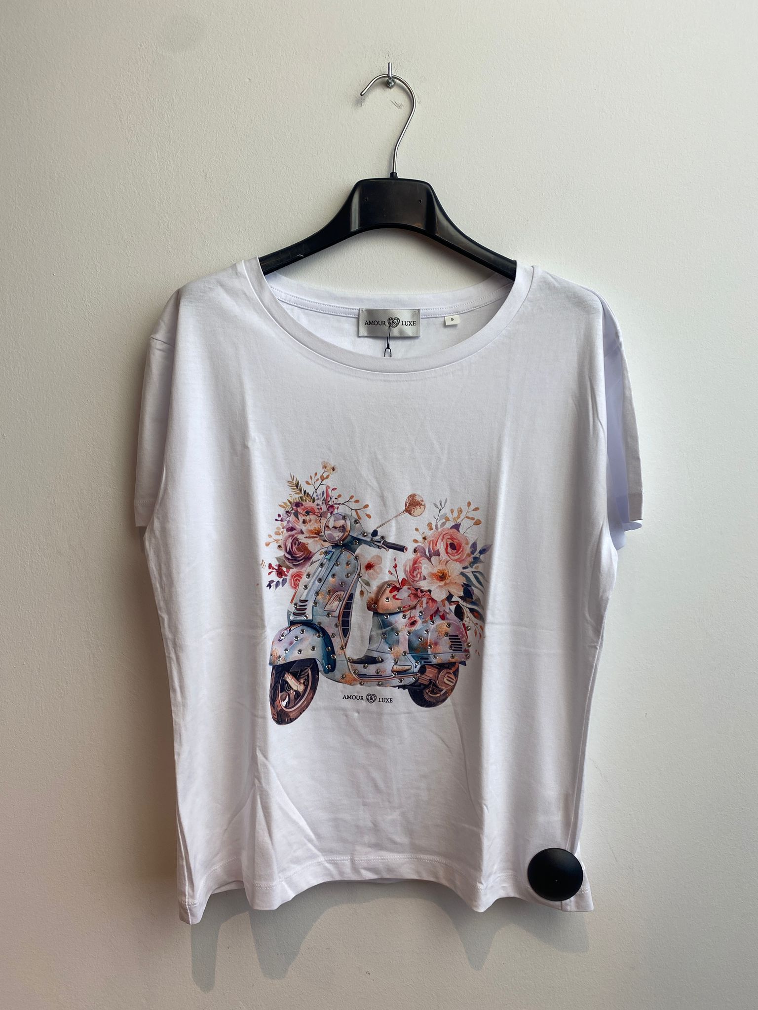 T-Shirt Wit Amour & Luxe ( Eden J T18/White )