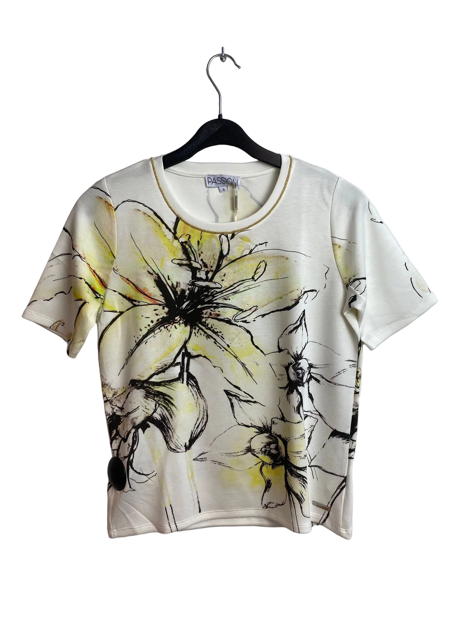 T-shirt jaune Passioni ( 19099 )